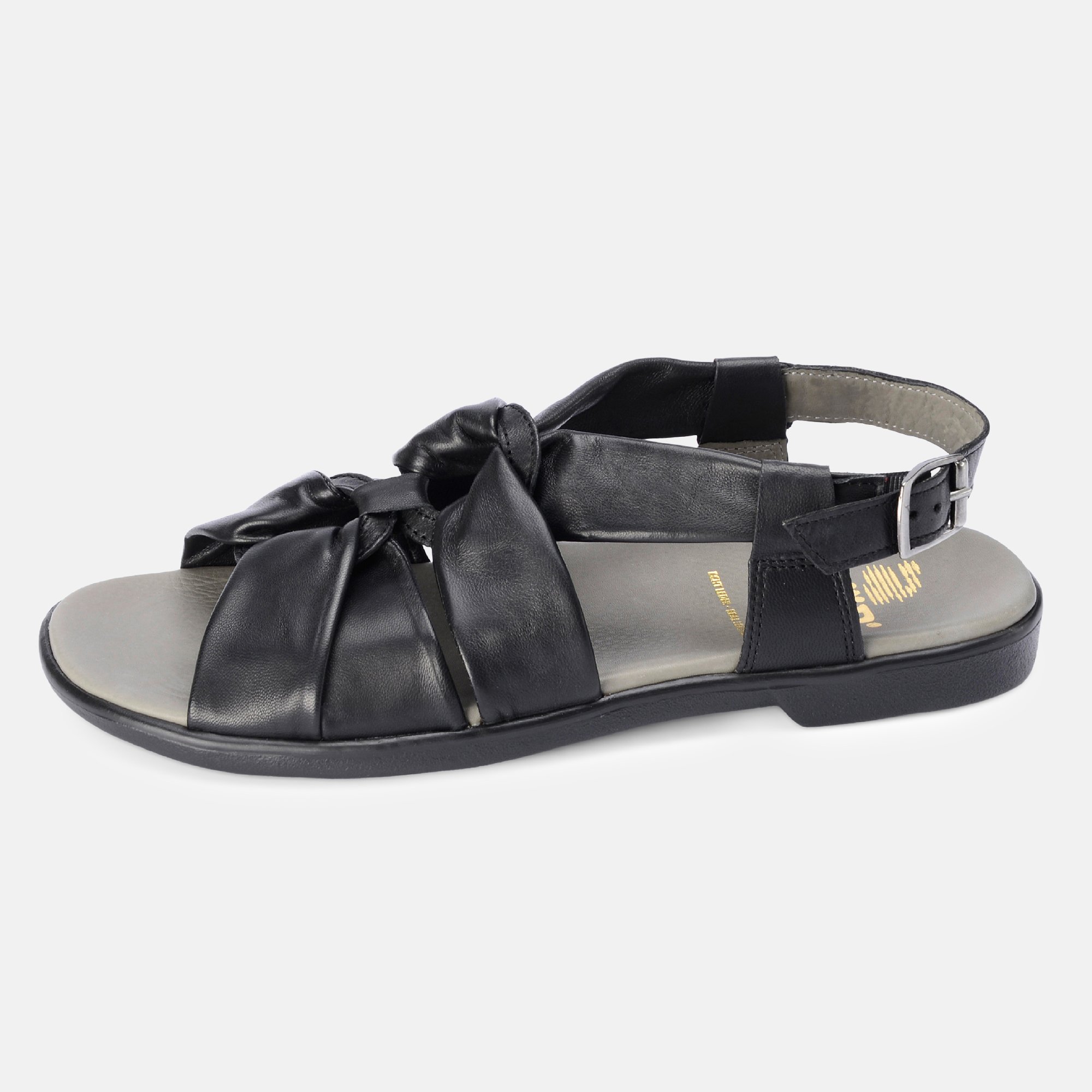 BÄR Schuhe Damenschuhe Leonarda in schwarz aus Lammnappaleder - Anlass: Sandaletten (Seitenansicht) BÄR Schuhe Damenschuhe Sandaletten Leonarda schwarz Lammnappaleder Seitenansicht
