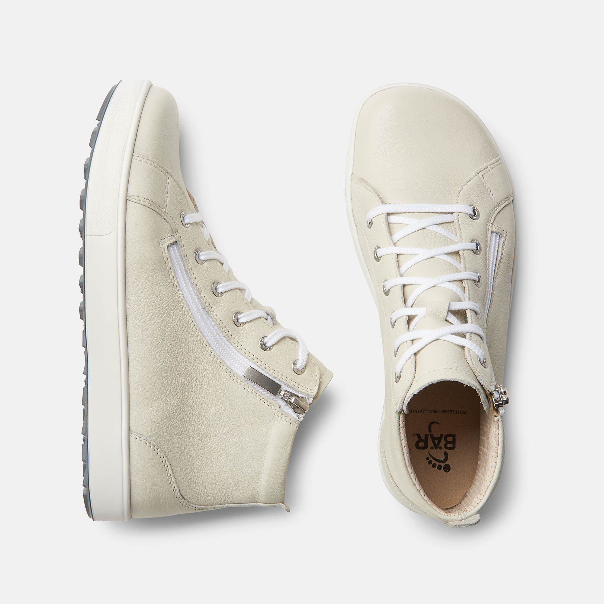 BÄR Schuhe Damenschuhe Anja in offwhite aus Rindnappaleder - Anlass: Freizeitschuhe (Ansicht von oben) BÄR Schuhe Damenschuhe Freizeitschuhe Anja offwhite Rindnappaleder Ansicht von oben