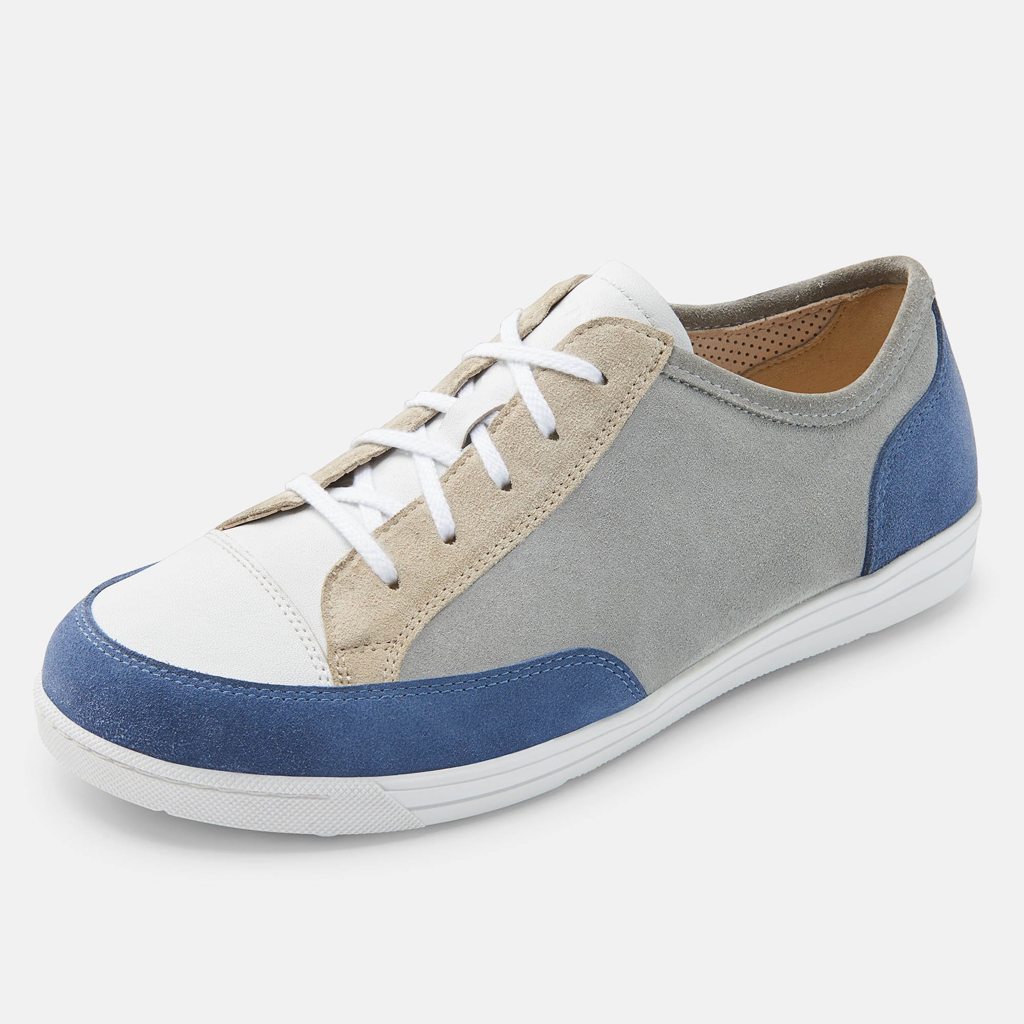 BÄR Schuhe Damenschuhe Emma 2.0 in blau/weiß aus Kalbnappaleder, Kalbveloursleder - Anlass: Alltag (Produktbild) BÄR Schuhe Damenschuhe Alltag Emma 2.0 blau/weiß Kalbnappaleder, Kalbveloursleder Produktbild