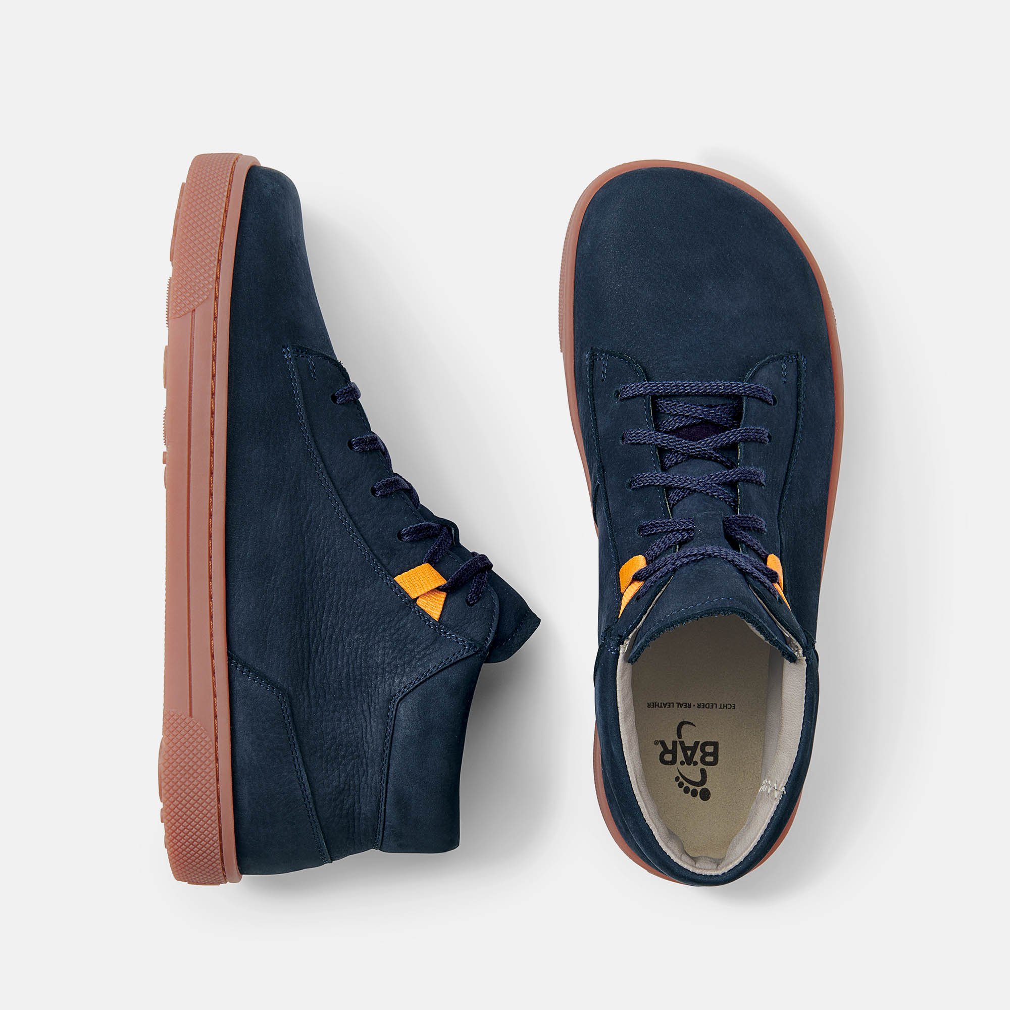 BÄR Schuhe Herrenschuhe Nate in dunkelblau aus Rindnubukleder - Anlass: Alltag (Ansicht von oben) BÄR Schuhe Herrenschuhe Alltag Nate dunkelblau Rindnubukleder Ansicht von oben