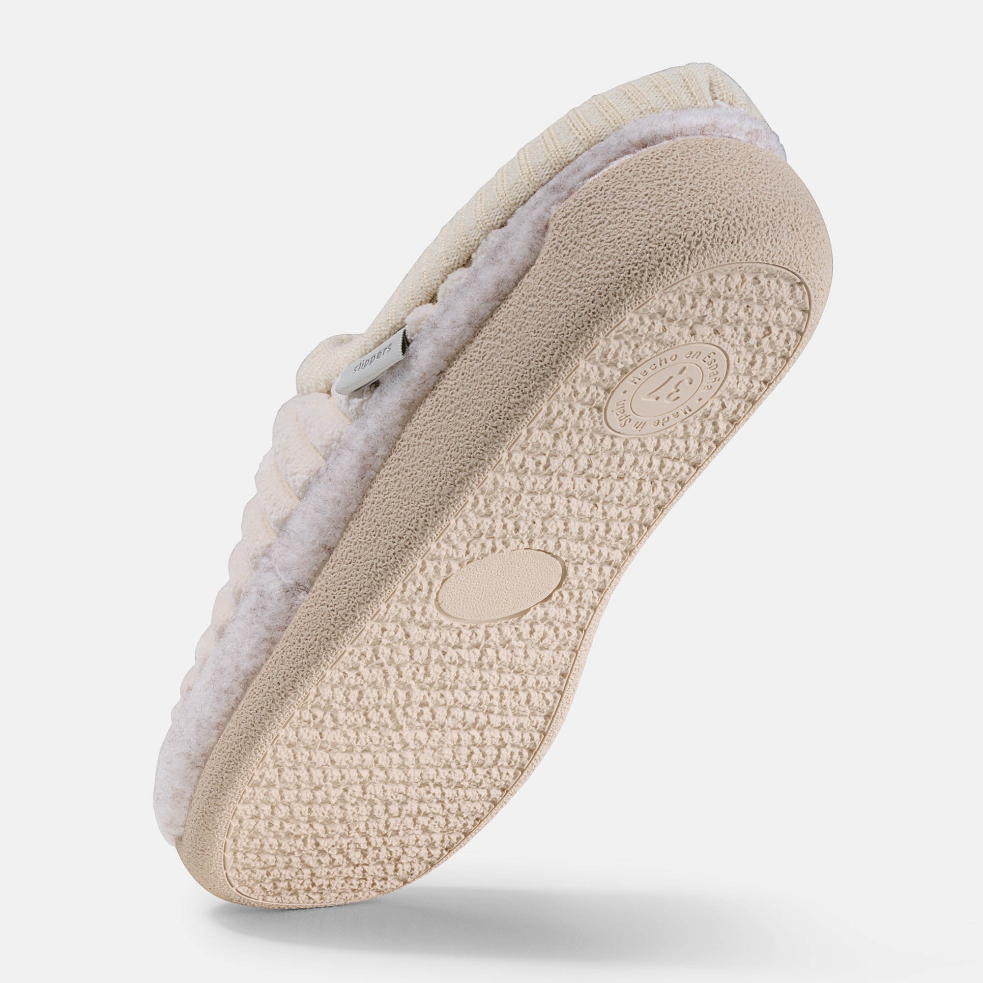 BÄR Schuhe Damenschuhe Malu in creme aus 100% Polyester - Anlass: Hausschuhe (Seitenansicht) BÄR Schuhe Damenschuhe Hausschuhe Malu creme 100% Polyester Seitenansicht
