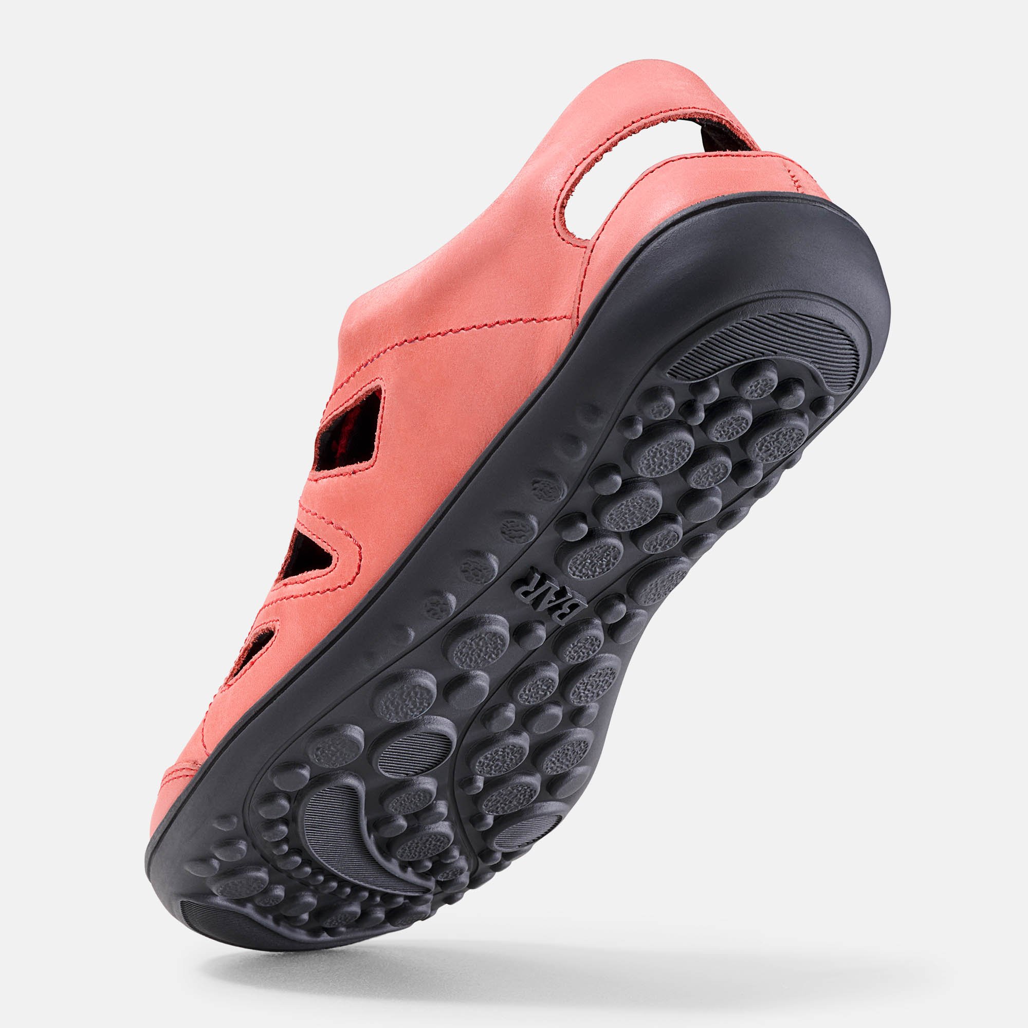 BÄR Schuhe Unisexschuhe Alltag Jess rot Mesh, Rindnappaleder Seitenansicht