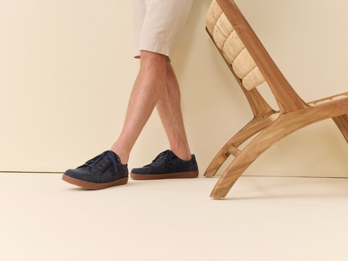 BÄR Schuhe Herrenschuhe Freizeitschuhe Sven dunkelblau Rindveloursleder wasserabweisend, Rindnappaleder wasserabweisend Emotionsbild