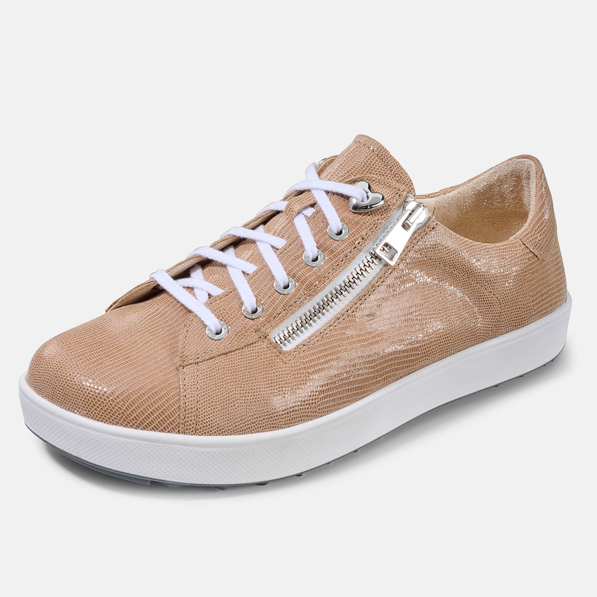 BÄR Schuhe Damenschuhe Margot in sand aus Kalbnappaleder foliert - Anlass: Freizeitschuhe (Produktbild) BÄR Schuhe Damenschuhe Freizeitschuhe Margot sand Kalbnappaleder foliert Produktbild