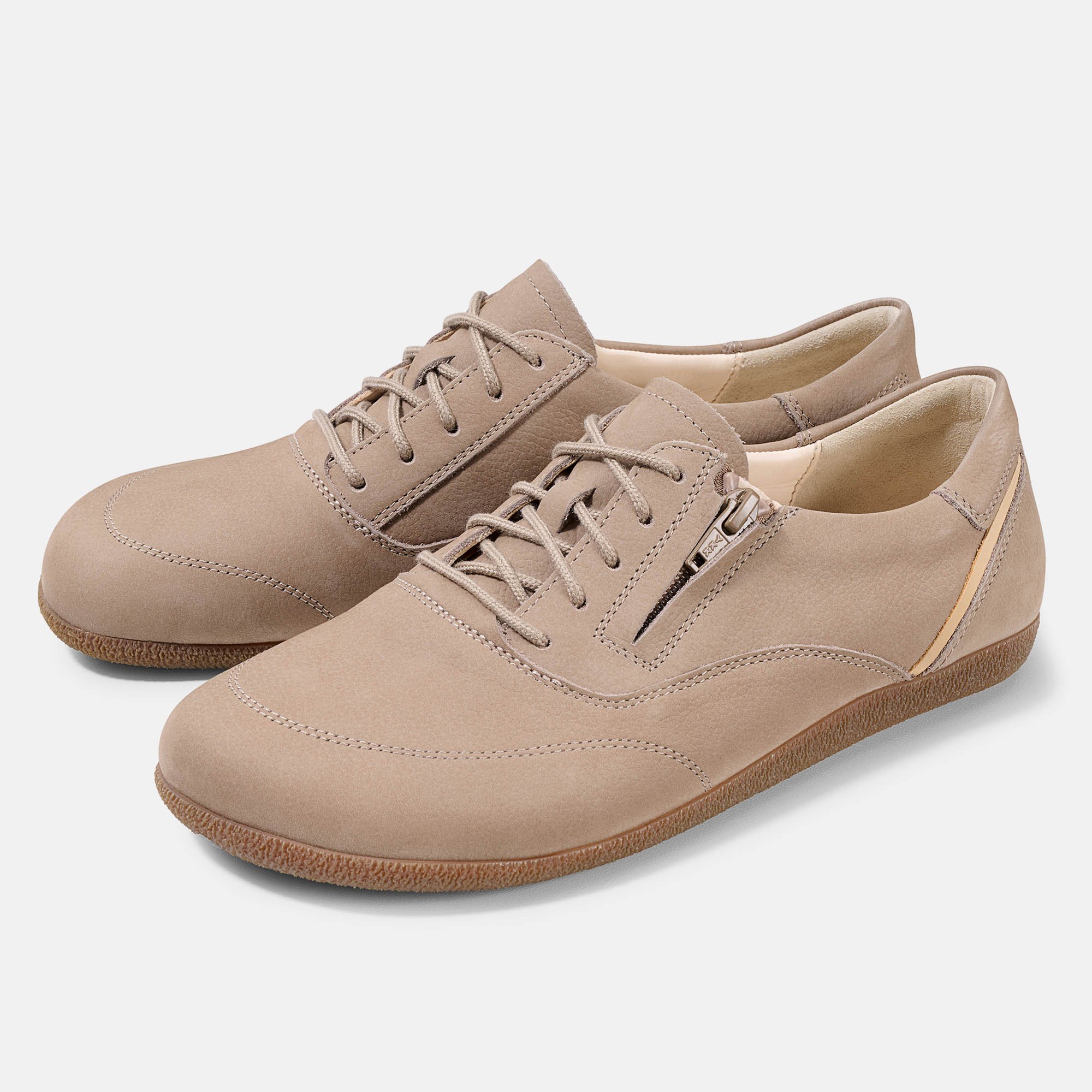 BÄR Schuhe Damenschuhe Clea in taupe aus Kalbnubuk, Lammnappa - Anlass: Alltag (Hauptbild) BÄR Schuhe Damenschuhe Alltag Clea taupe Kalbnubuk, Lammnappa Hauptbild