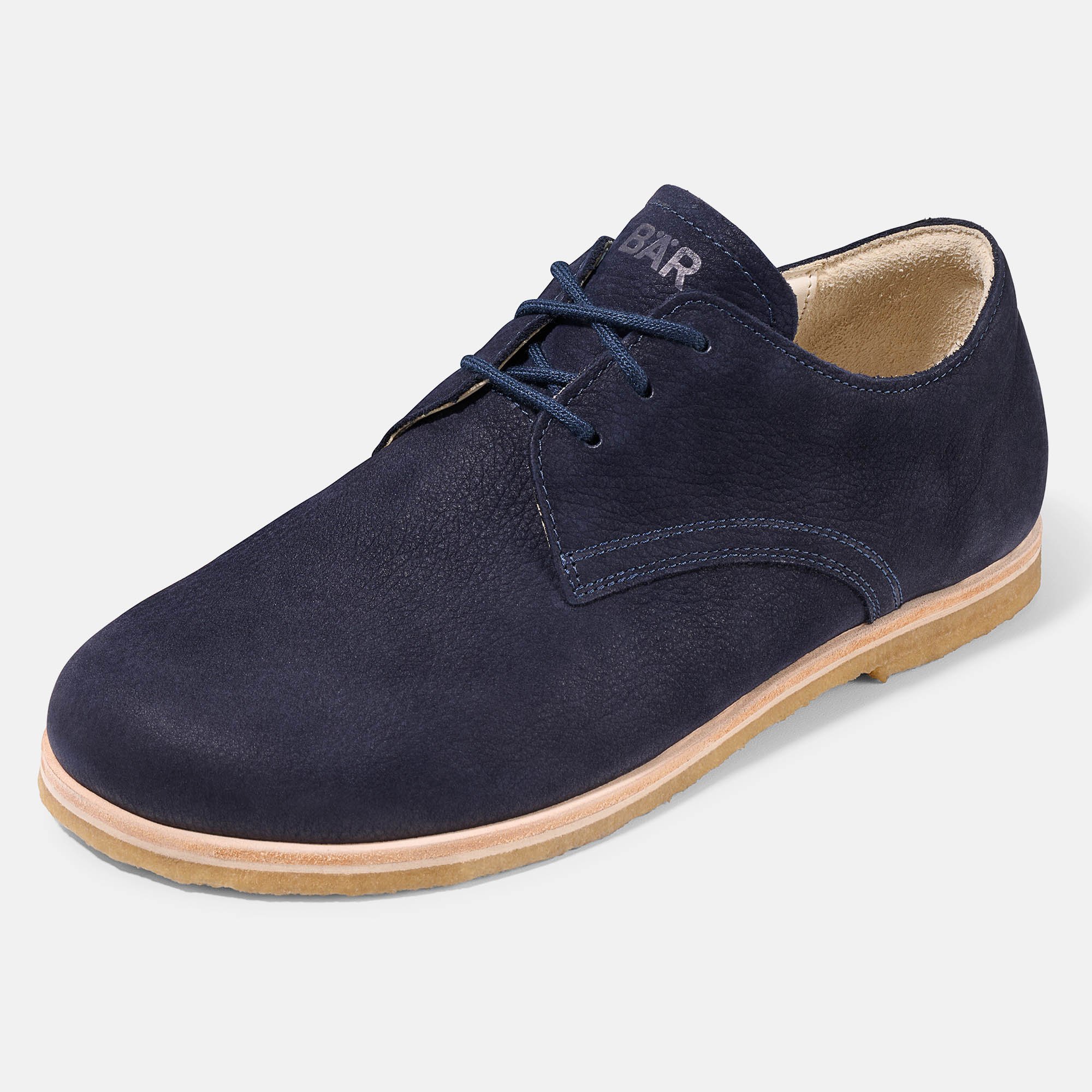 BÄR Schuhe Herrenschuhe Businessschuhe Clint dunkelblau Rindnubukleder wasserabweisend Produktbild