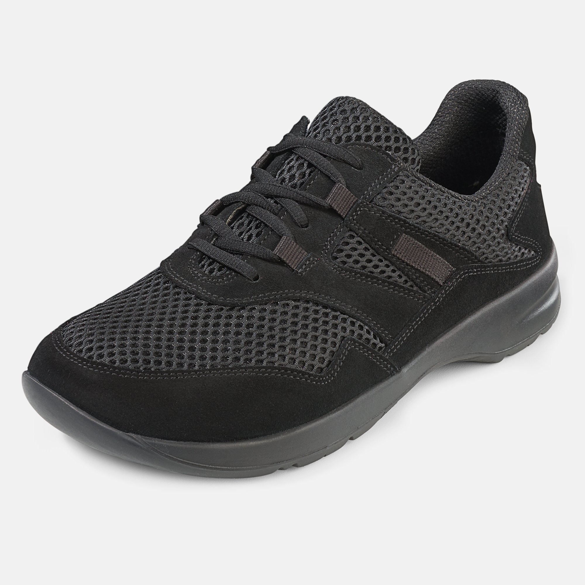 BÄR Schuhe Unisexschuhe Easyrun in schwarz aus Rindveloursleder, Mesh - Anlass: Laufschuhe (Produktbild) BÄR Schuhe Unisexschuhe Laufschuhe Easyrun schwarz Rindveloursleder, Mesh Produktbild