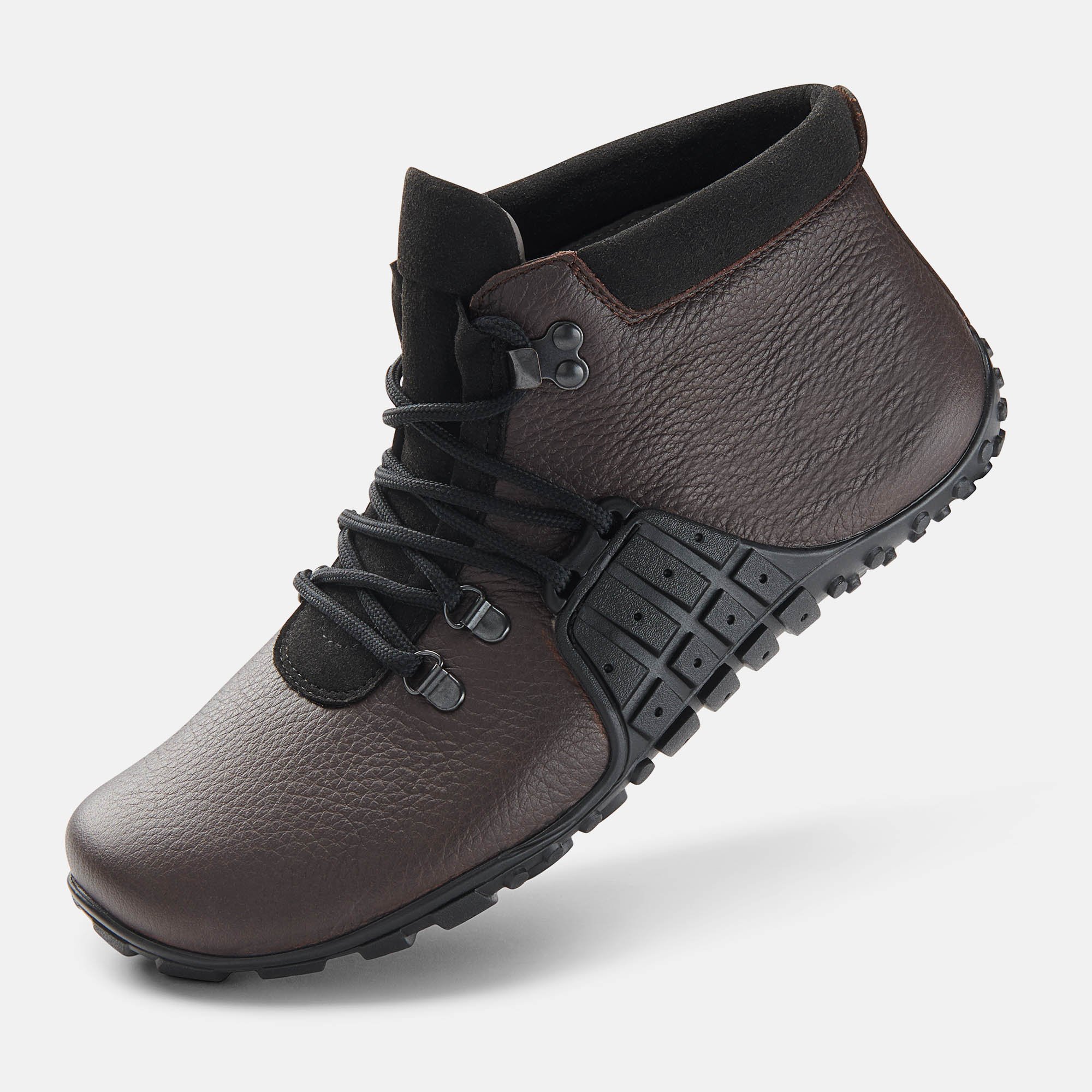 BÄR Schuhe Unisexschuhe Mountain Barefoot in dunkelbraun aus Rindnappaleder genarbt - Anlass: Wanderschuhe (Produktbild) BÄR Schuhe Unisexschuhe Wanderschuhe Mountain Barefoot dunkelbraun Rindnappaleder genarbt Produktbild