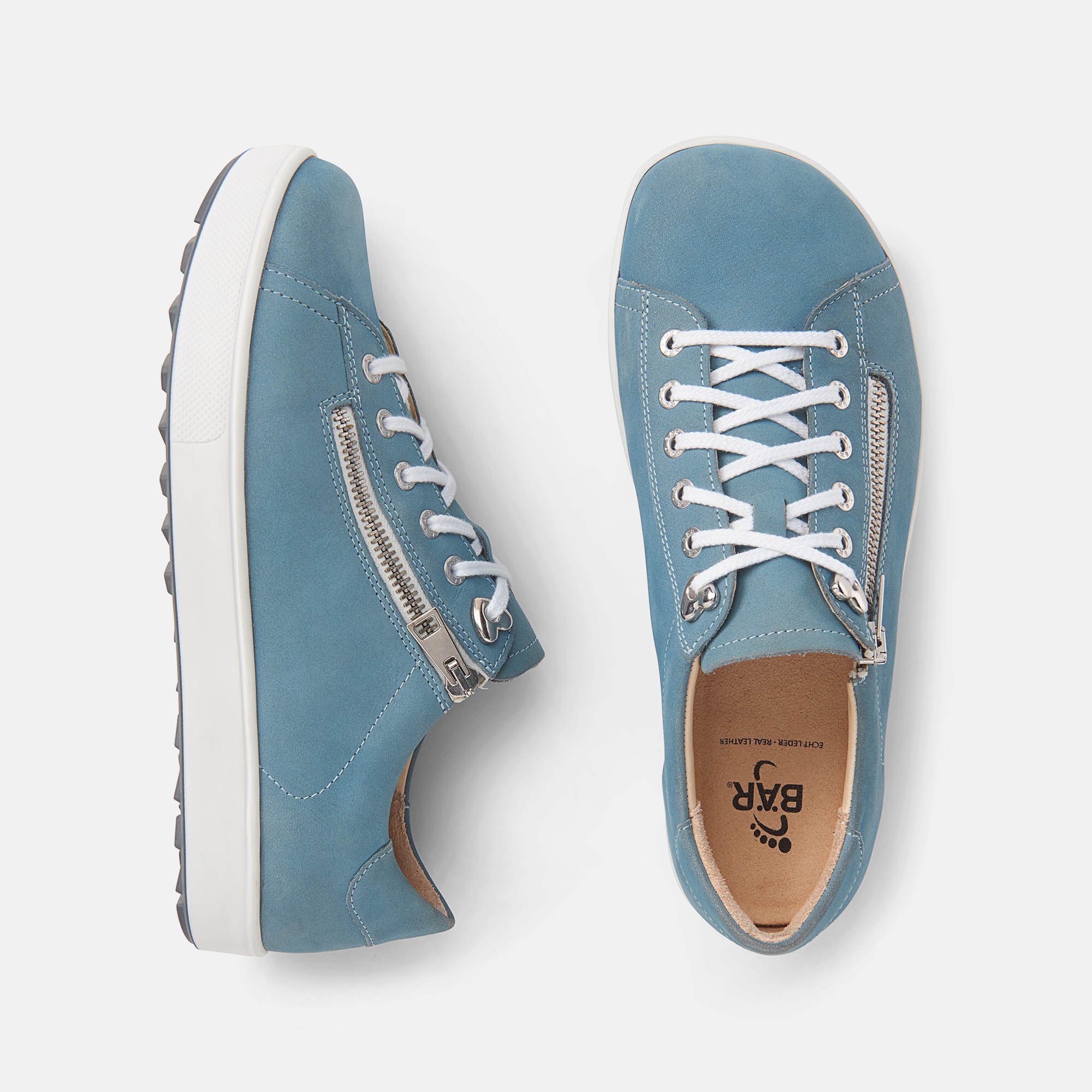 BÄR Schuhe Damenschuhe Margot in sky aus Kalbnubukleder - Anlass: Freizeitschuhe (Ansicht von oben) BÄR Schuhe Damenschuhe Freizeitschuhe Margot sky Kalbnubukleder Ansicht von oben