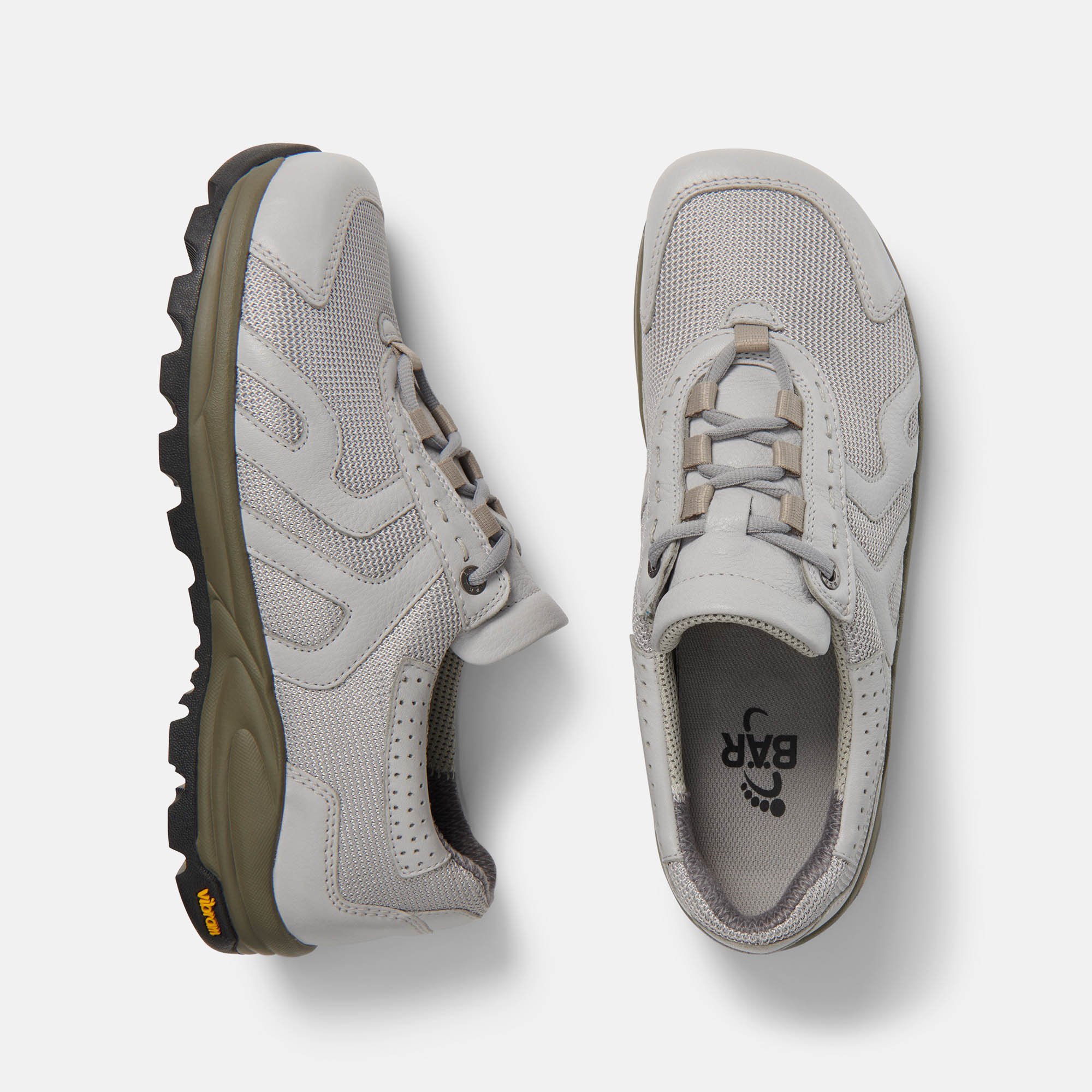 BÄR Schuhe Damenschuhe Lady-Sport in hellgrau aus Kalbnappaleder, Mesh - Anlass: Alltag (Ansicht von oben) BÄR Schuhe Damenschuhe Alltag Lady-Sport hellgrau Kalbnappaleder, Mesh Ansicht von oben