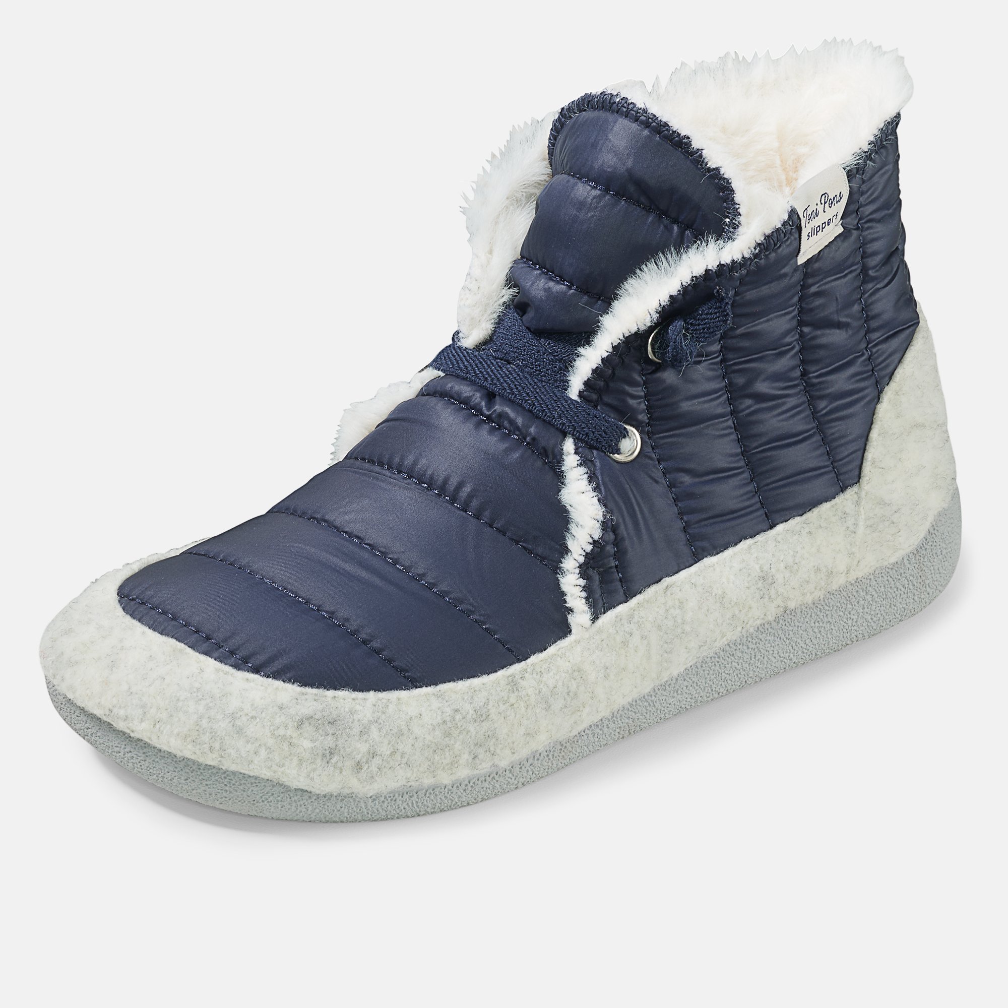 BÄR Schuhe Damenschuhe Mady in blau/beige aus Polyester - Anlass: Hausschuhe (Produktbild) BÄR Schuhe Damenschuhe Hausschuhe Mady blau/beige Polyester Produktbild