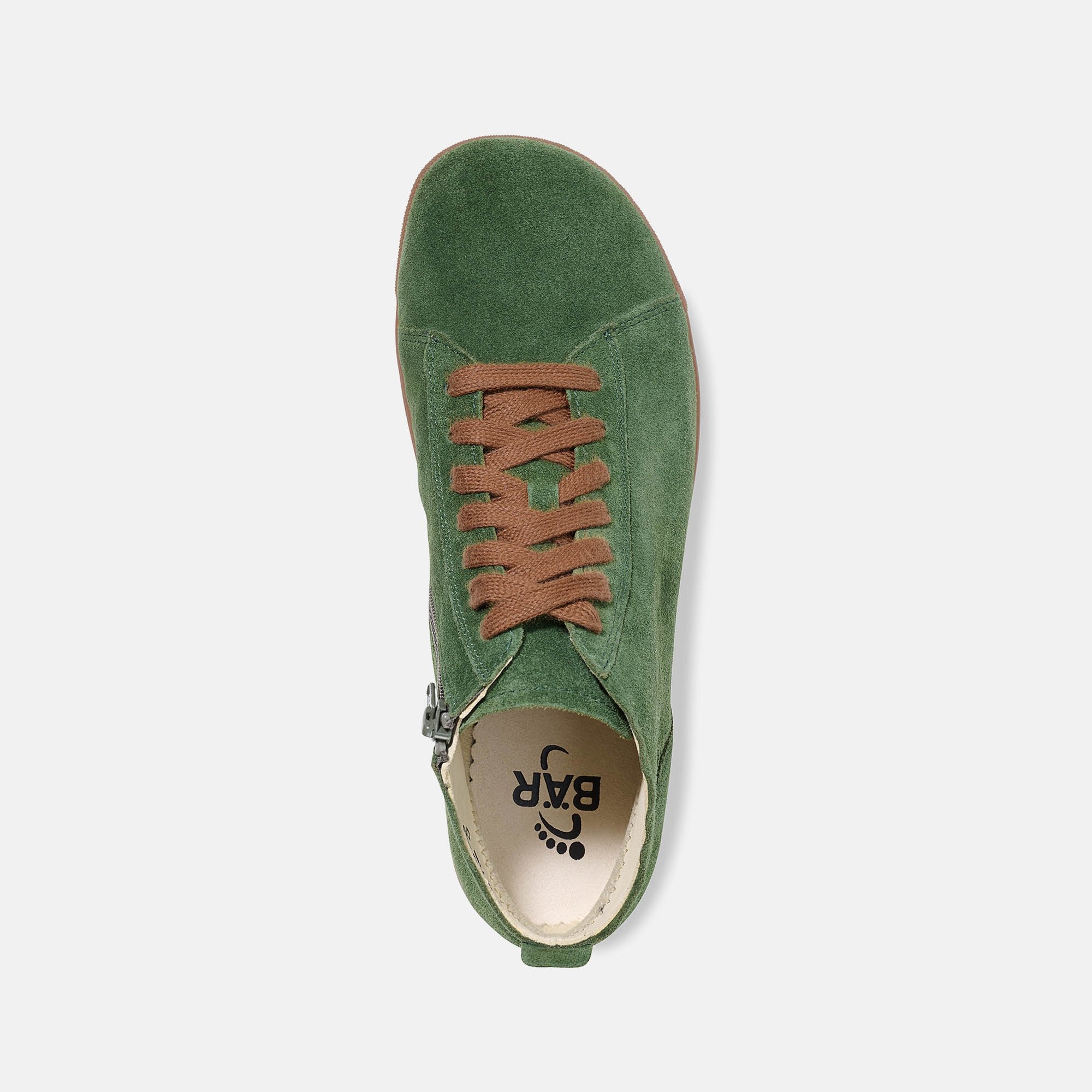 BÄR Schuhe Damenschuhe Freizeitschuhe Anne grün Kalbveloursleder wasserabweisend Ansicht von oben