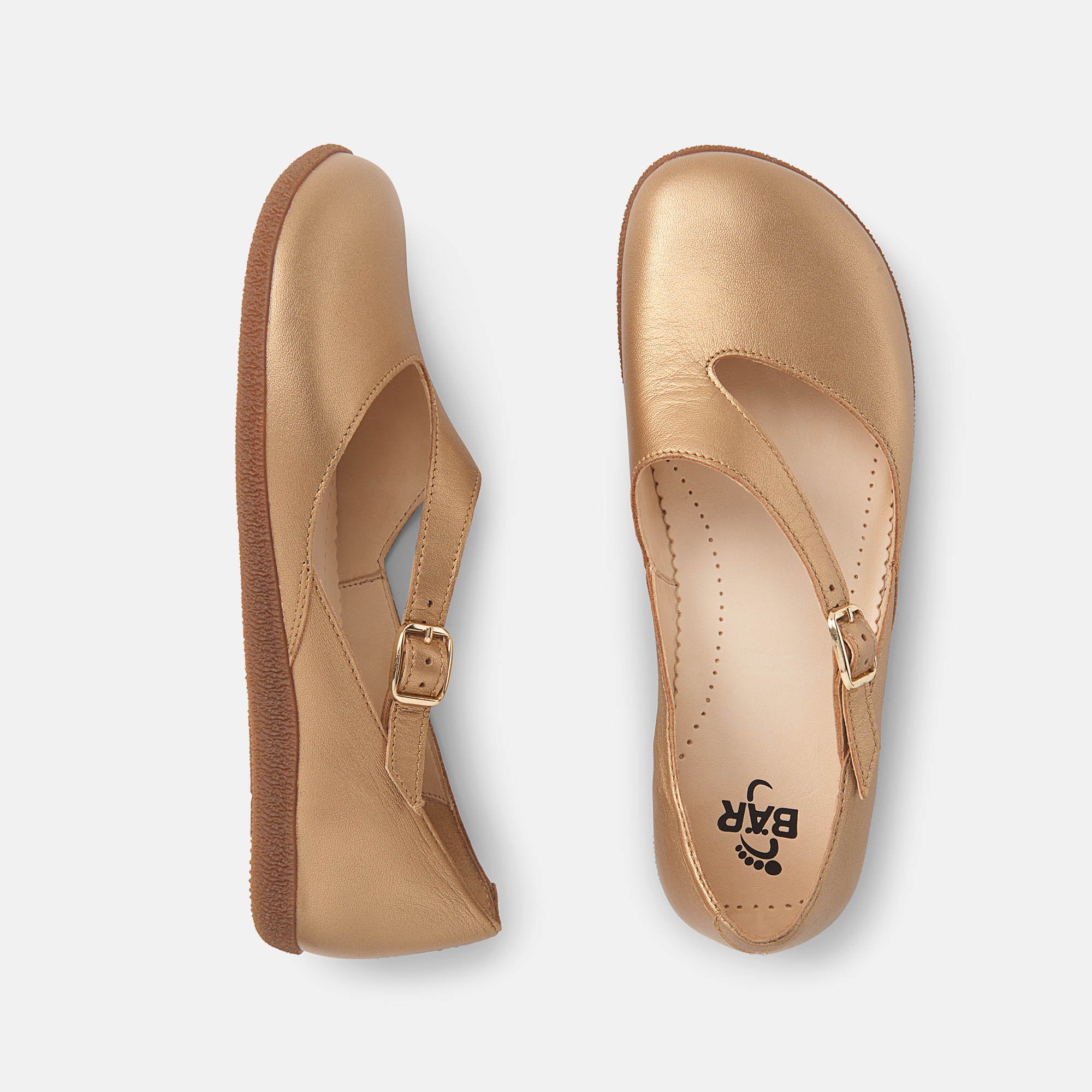 BÄR Schuhe Damenschuhe Freizeitschuhe Delia gold Lammnappaleder Ansicht von oben