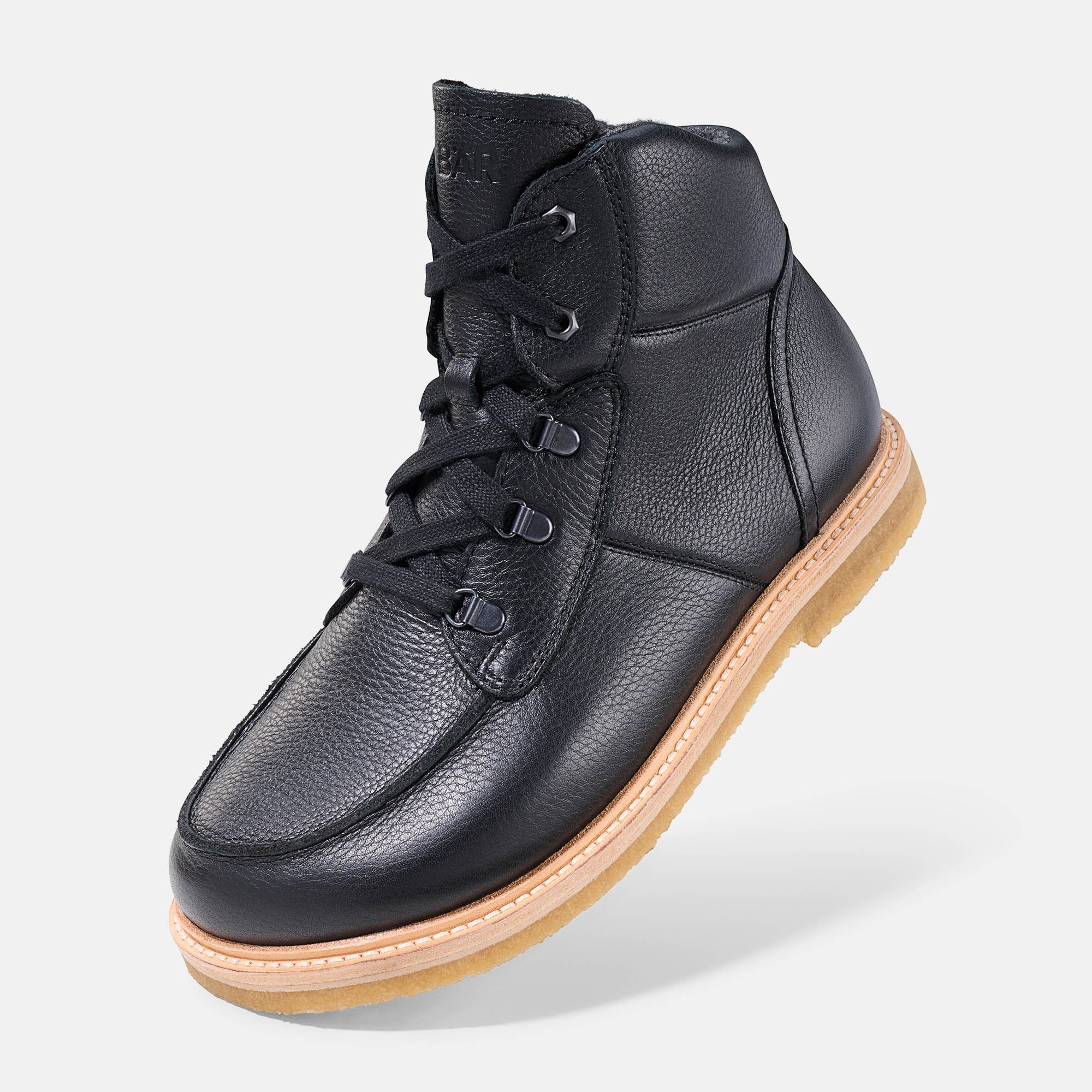 BÄR Schuhe Herrenschuhe Freizeitschuhe Roger schwarz Rindnappaleder wasserabweisend Produktbild