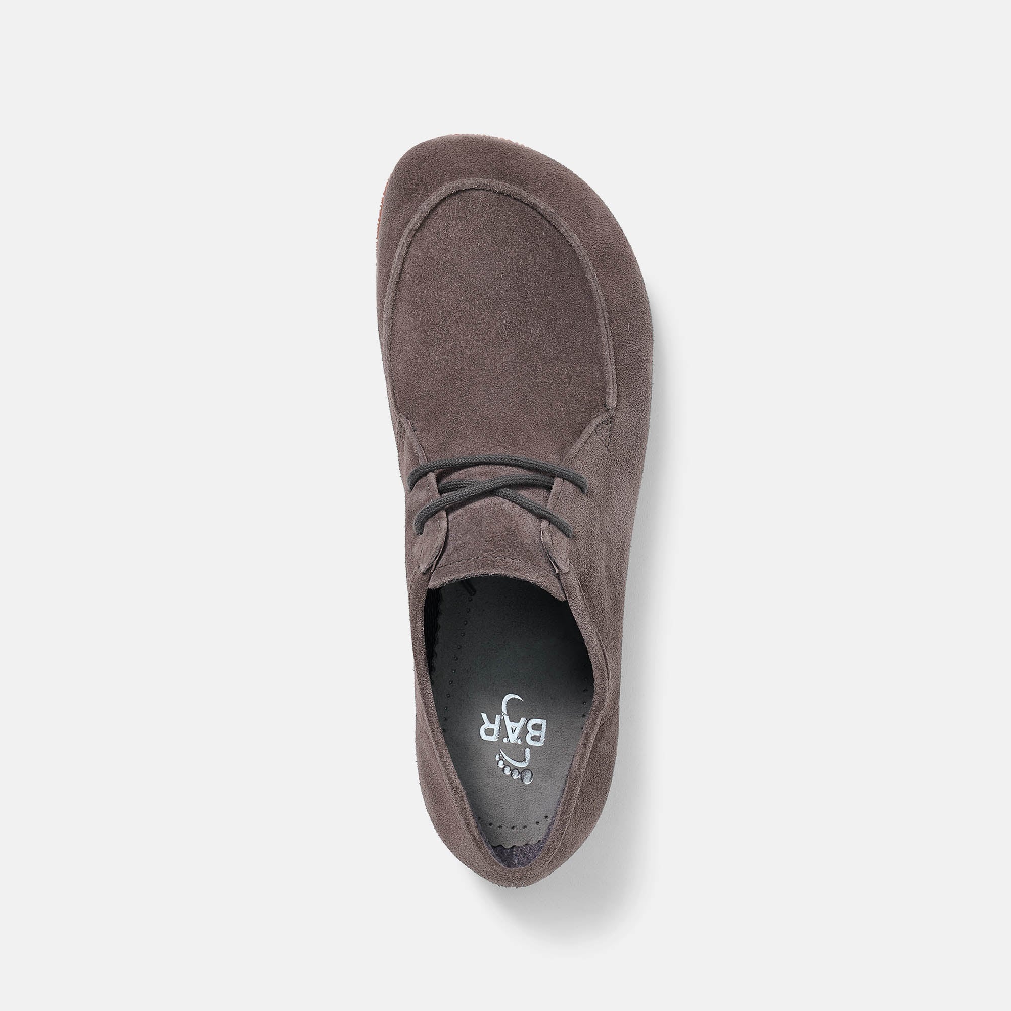 BÄR Schuhe Damenschuhe Freizeitschuhe Johanna graubraun Kalbveloursleder Ansicht von oben