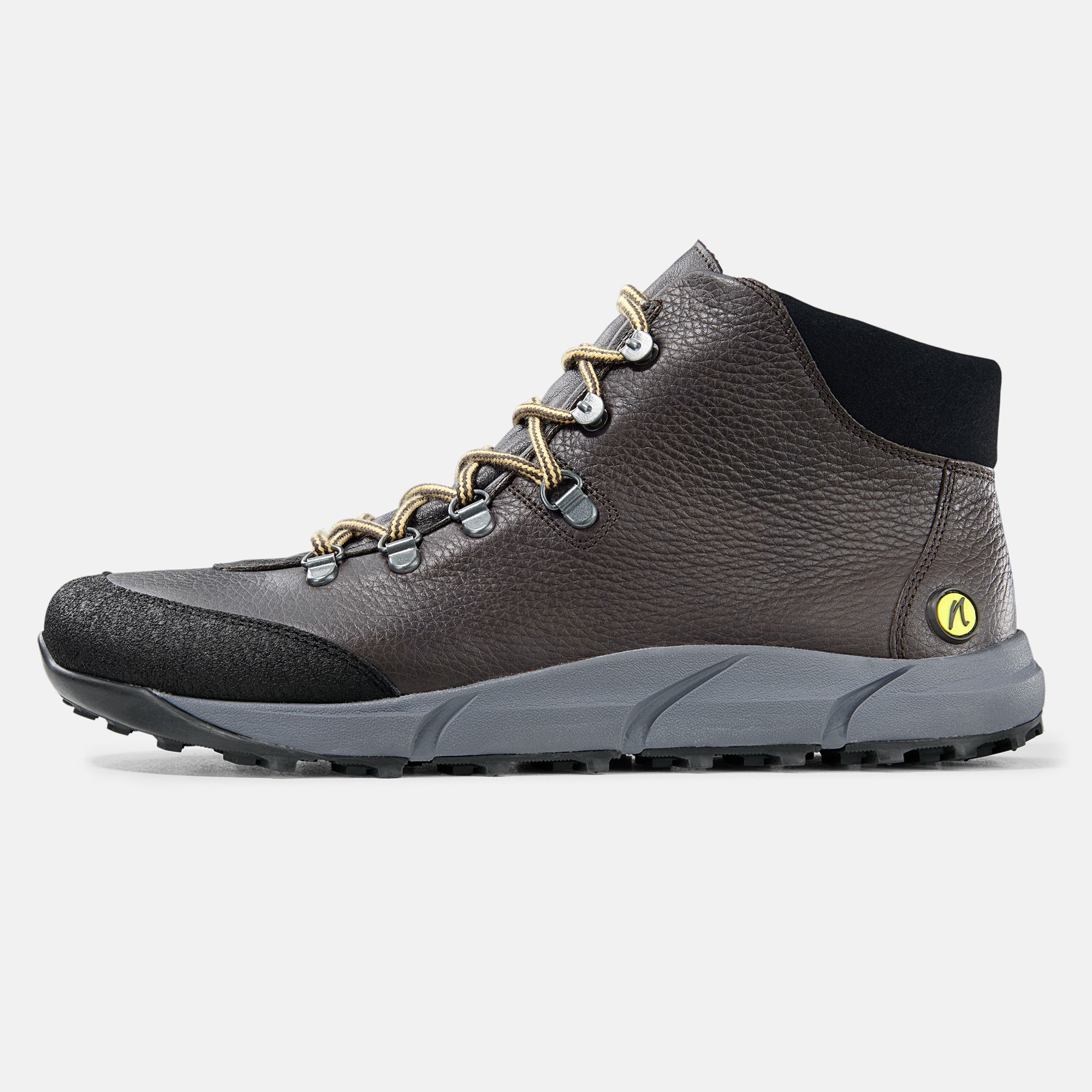 JOENIMBLE Schuhe Herrenschuhe wanderToes 2.0 in dunkelbraun aus Beschichtetes Textil, Rindnappaleder wasserabweisend (Seitenansicht) JOENIMBLE Schuhe Herrenschuhe wanderToes 2.0 dunkelbraun Beschichtetes Textil, Rindnappaleder wasserabweisend Seitenansicht