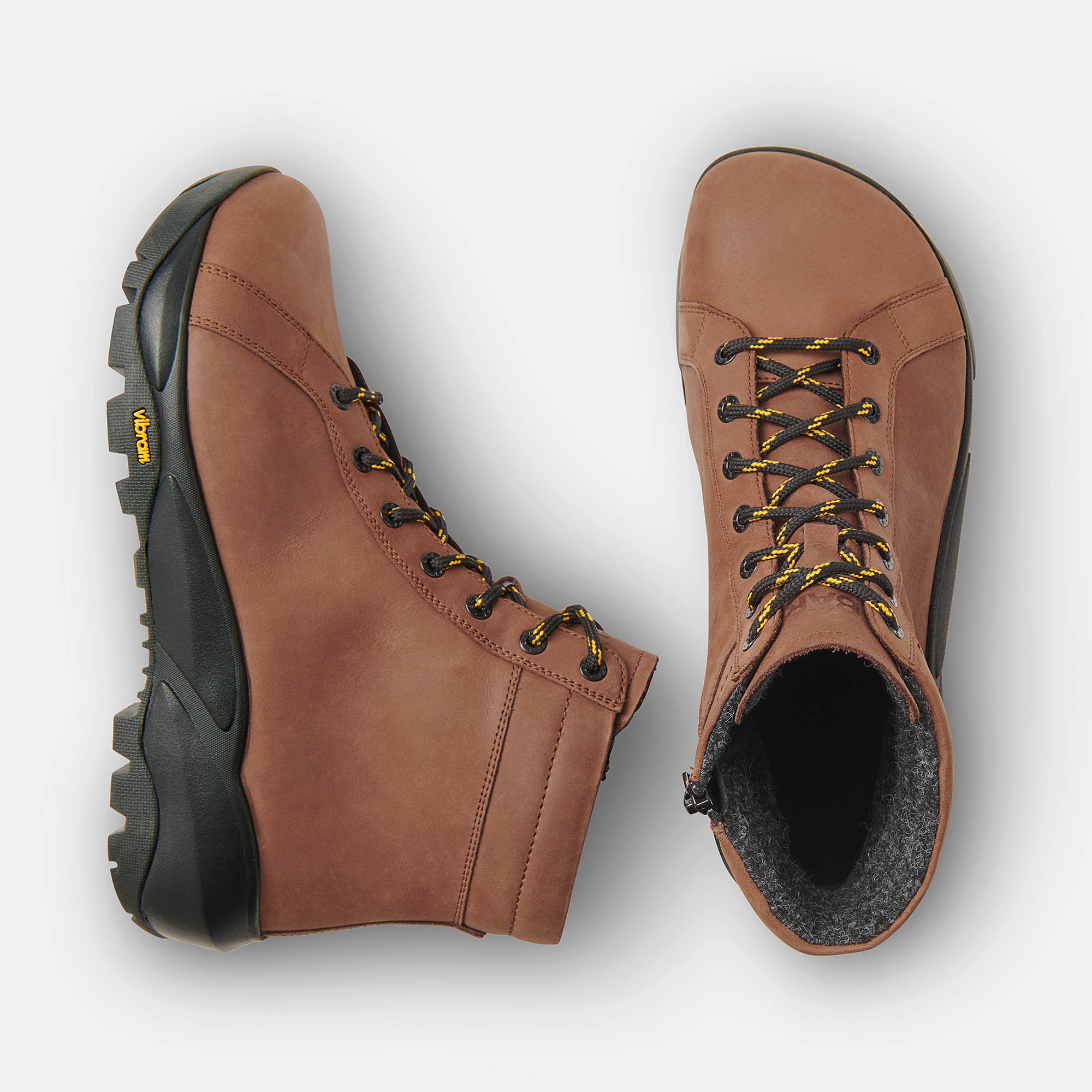 BÄR Schuhe Unisexschuhe Feldberg in dunkelbraun aus Rindnappaleder gefettet - Anlass: Wanderstiefel (Ansicht von oben) BÄR Schuhe Unisexschuhe Wanderstiefel Feldberg dunkelbraun Rindnappaleder gefettet Ansicht von oben