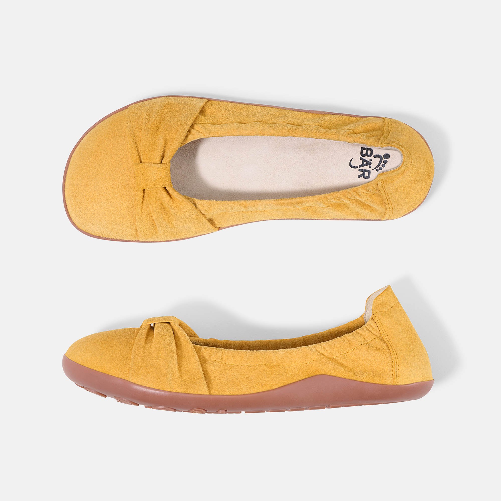 BÄR Schuhe Damenschuhe Elly in safran aus Ziegenvelours - Anlass: Freizeitschuhe (Ansicht von oben) BÄR Schuhe Damenschuhe Freizeitschuhe Elly safran Ziegenvelours Ansicht von oben