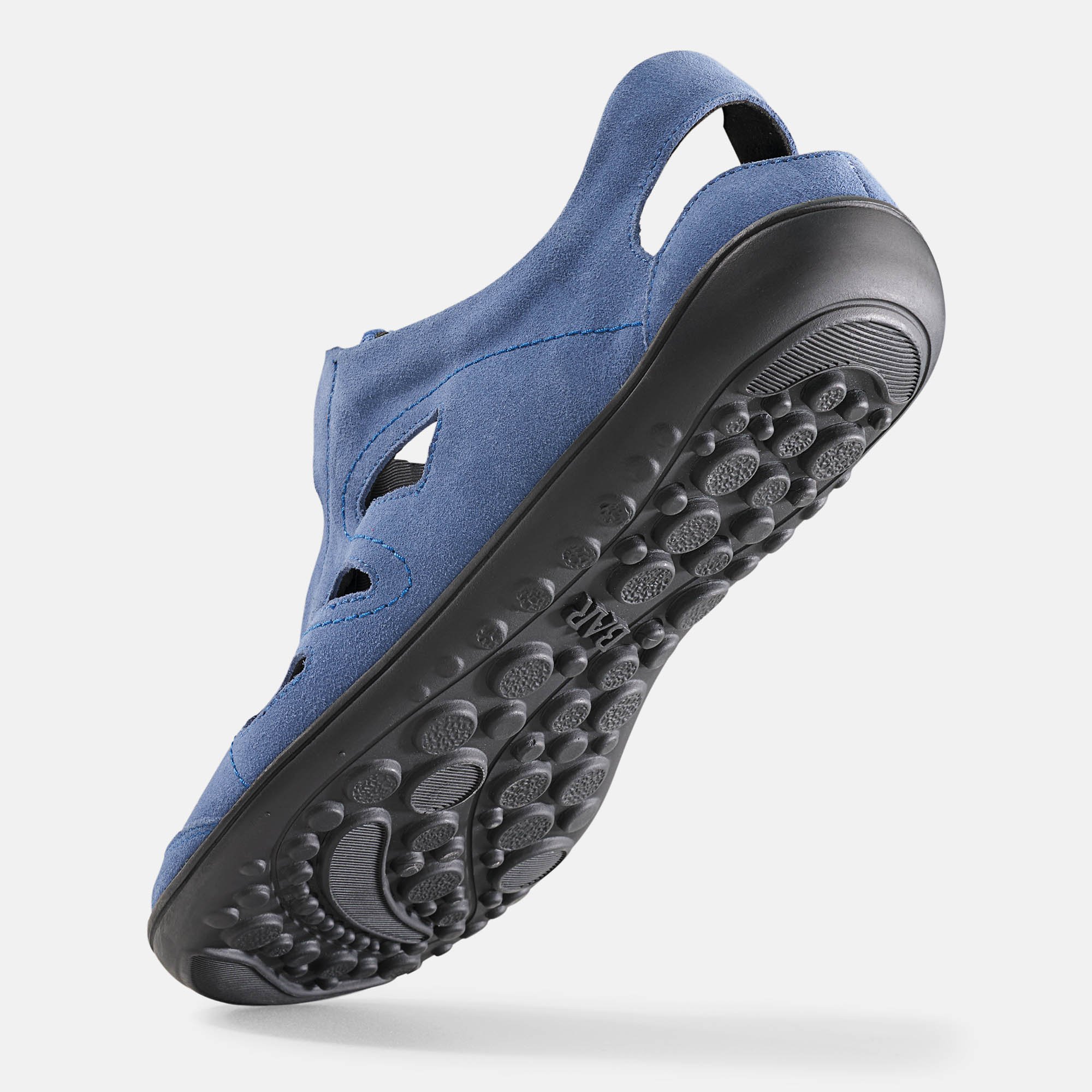 BÄR Schuhe Unisexschuhe Jess in blau aus Rindveloursleder, Mesh - Anlass: Alltag (Seitenansicht) BÄR Schuhe Unisexschuhe Alltag Jess blau Rindveloursleder, Mesh Seitenansicht