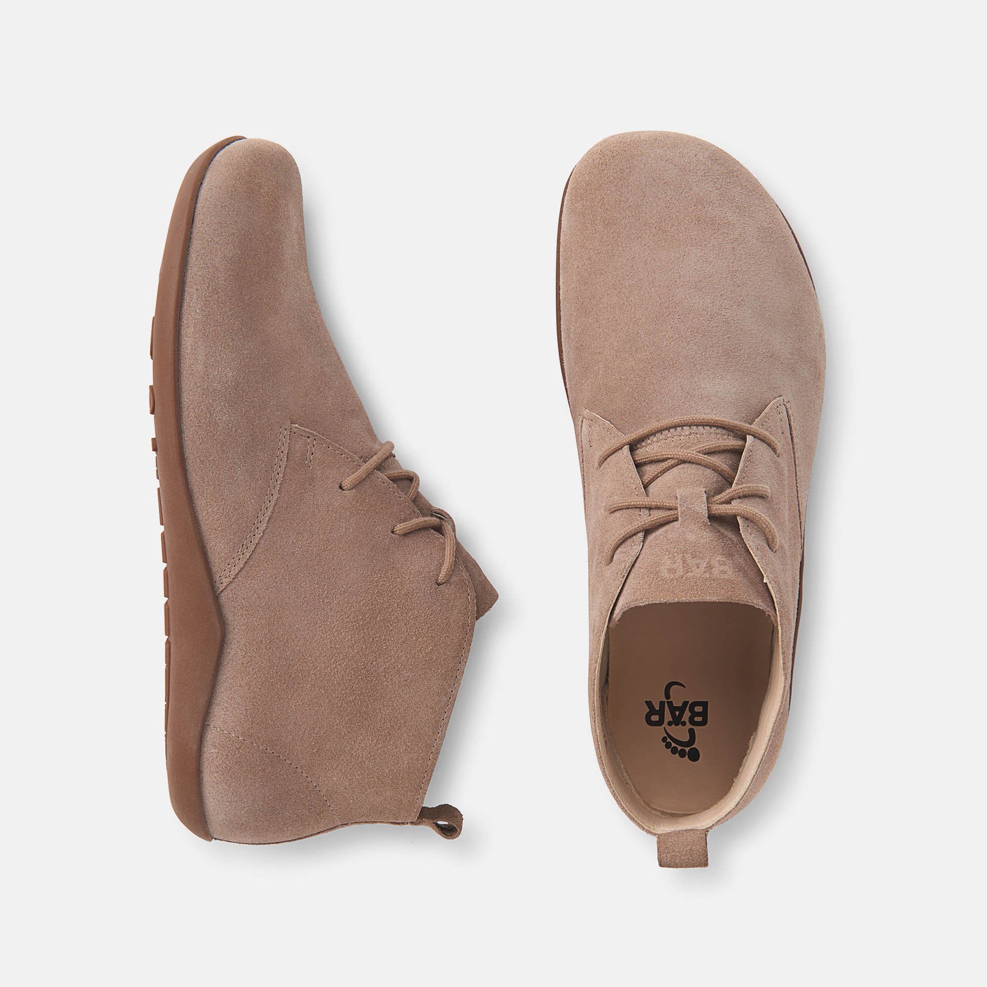 BÄR Schuhe Herrenschuhe Jaden in taupe aus Rindveloursleder - Anlass: Freizeitschuhe (Ansicht von oben) BÄR Schuhe Herrenschuhe Freizeitschuhe Jaden taupe Rindveloursleder Ansicht von oben