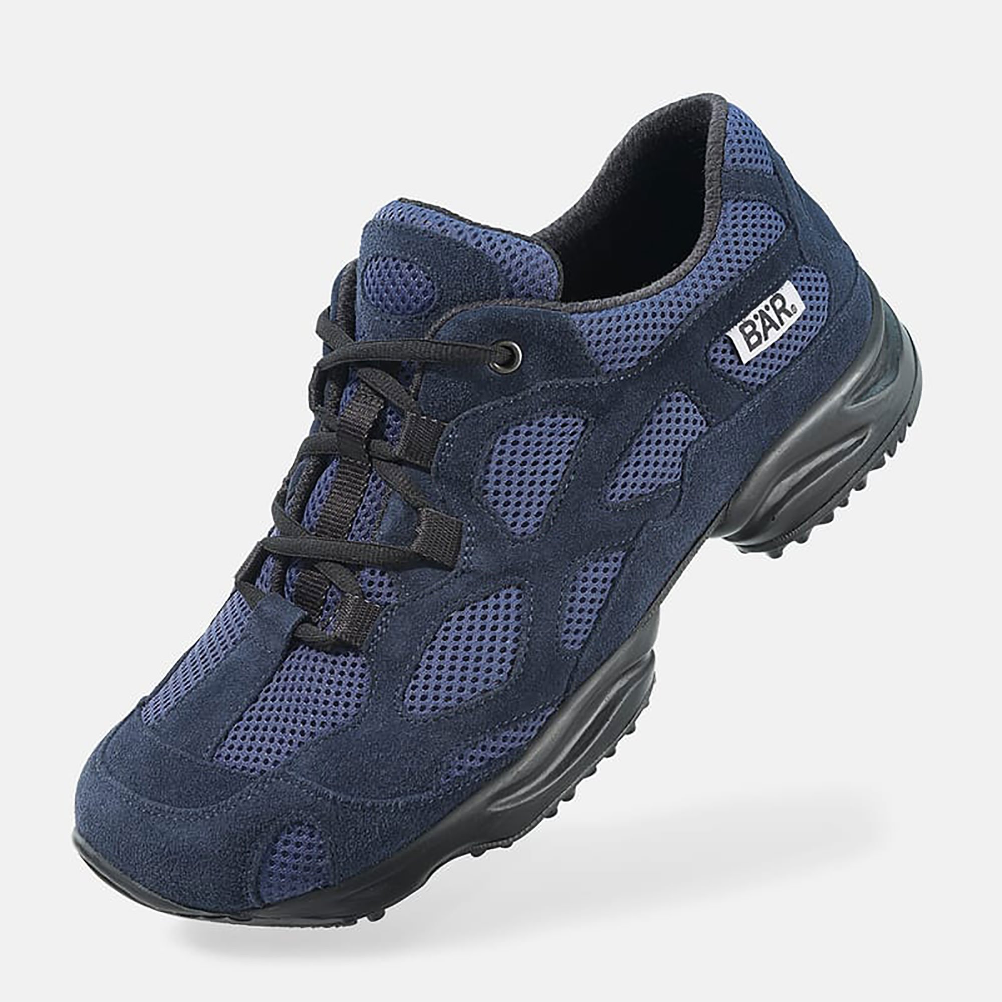 Bequemer blauer Wanderschuh mit atmungsaktivem Mesh-Design Blauer Wanderschuh mit Mesh und strapazierfähiger Sohle