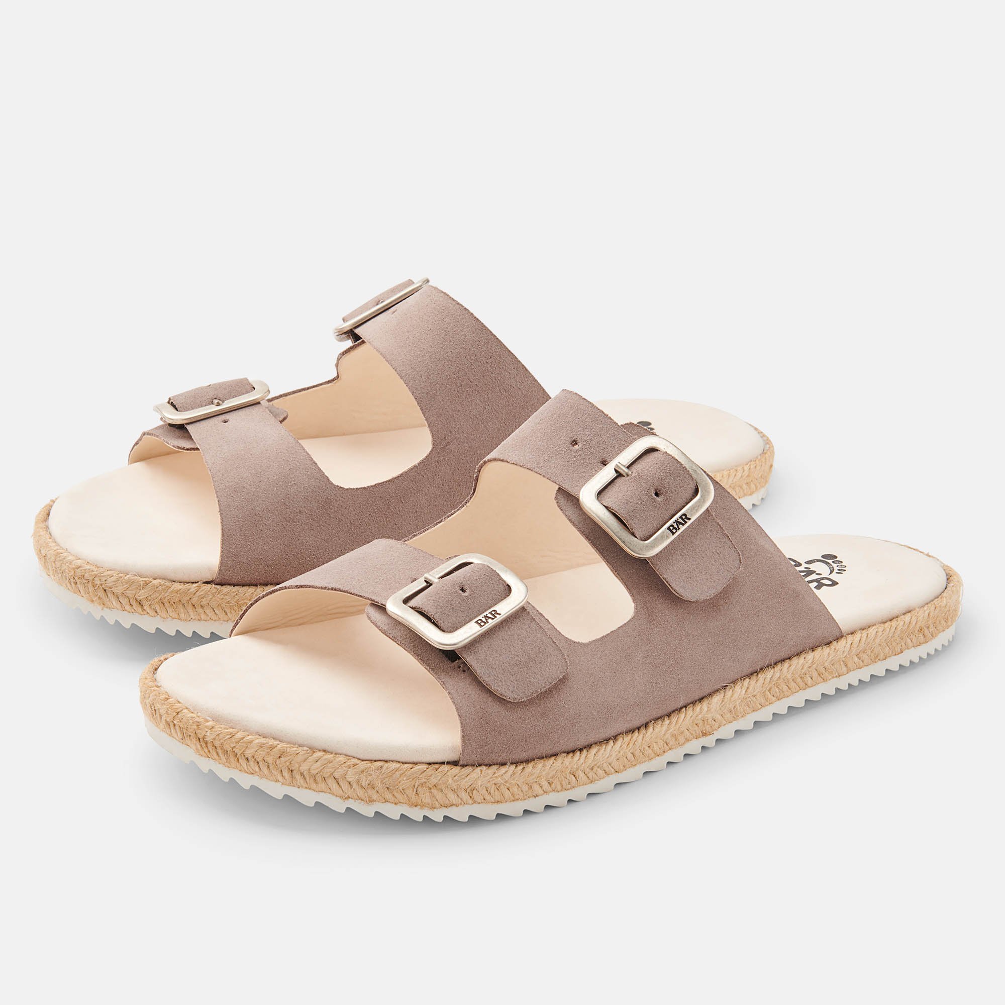 BÄR Schuhe Damenschuhe Susi in taupe aus Kalbveloursleder - Anlass: Sandaletten (Hauptbild) BÄR Schuhe Damenschuhe Sandaletten Susi taupe Kalbveloursleder Hauptbild