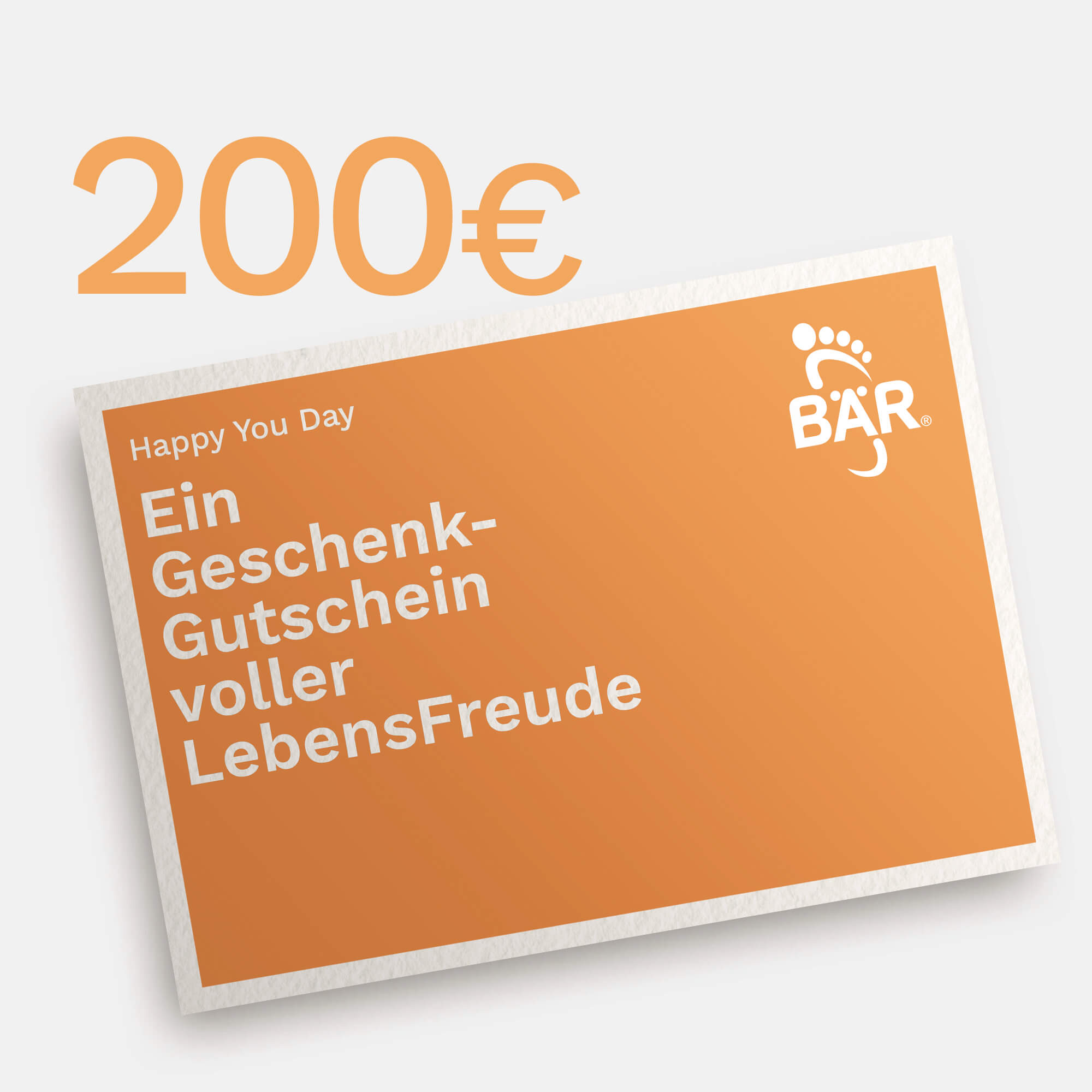 BÄR Schuhe Digitaler Geschenkgutschein 200 EUR weiß Produktbild