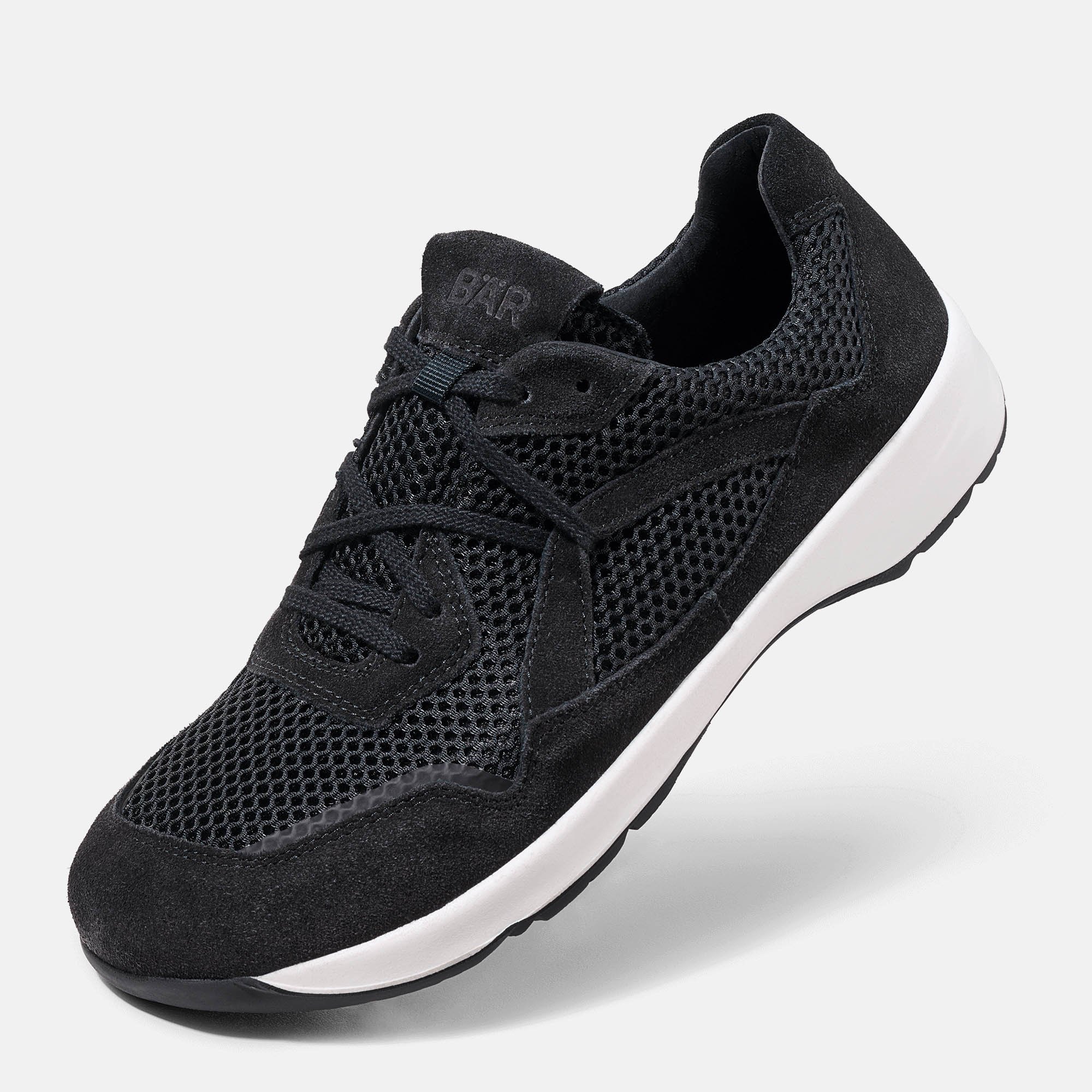 BÄR Schuhe Damenschuhe LadyMove in schwarz aus Mesh, Kalbveloursleder - Anlass: Sport (Produktbild) BÄR Schuhe Damenschuhe Sport LadyMove schwarz Mesh, Kalbveloursleder Produktbild