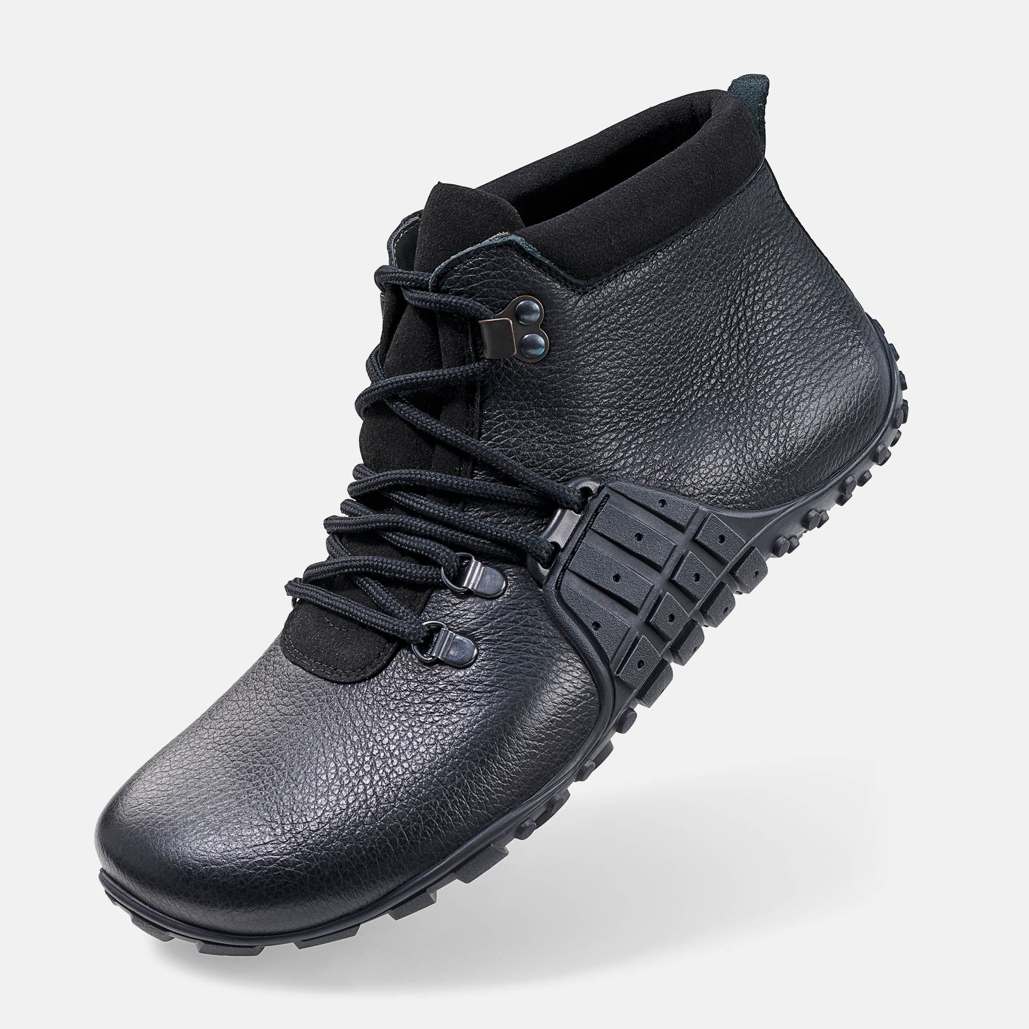 BÄR Schuhe Unisexschuhe Mountain Barefoot in schwarz aus Rindnappaleder genarbt - Anlass: Wanderschuhe (Produktbild) BÄR Schuhe Unisexschuhe Wanderschuhe Mountain Barefoot schwarz Rindnappaleder genarbt Produktbild