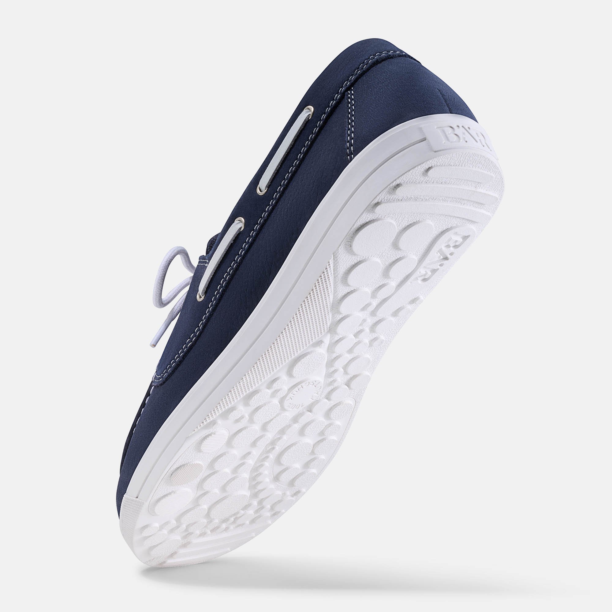 BÄR Schuhe Damenschuhe Freizeitschuhe Luzy blau/weiß Kalbnubukleder, Kalbnappaleder Seitenansicht