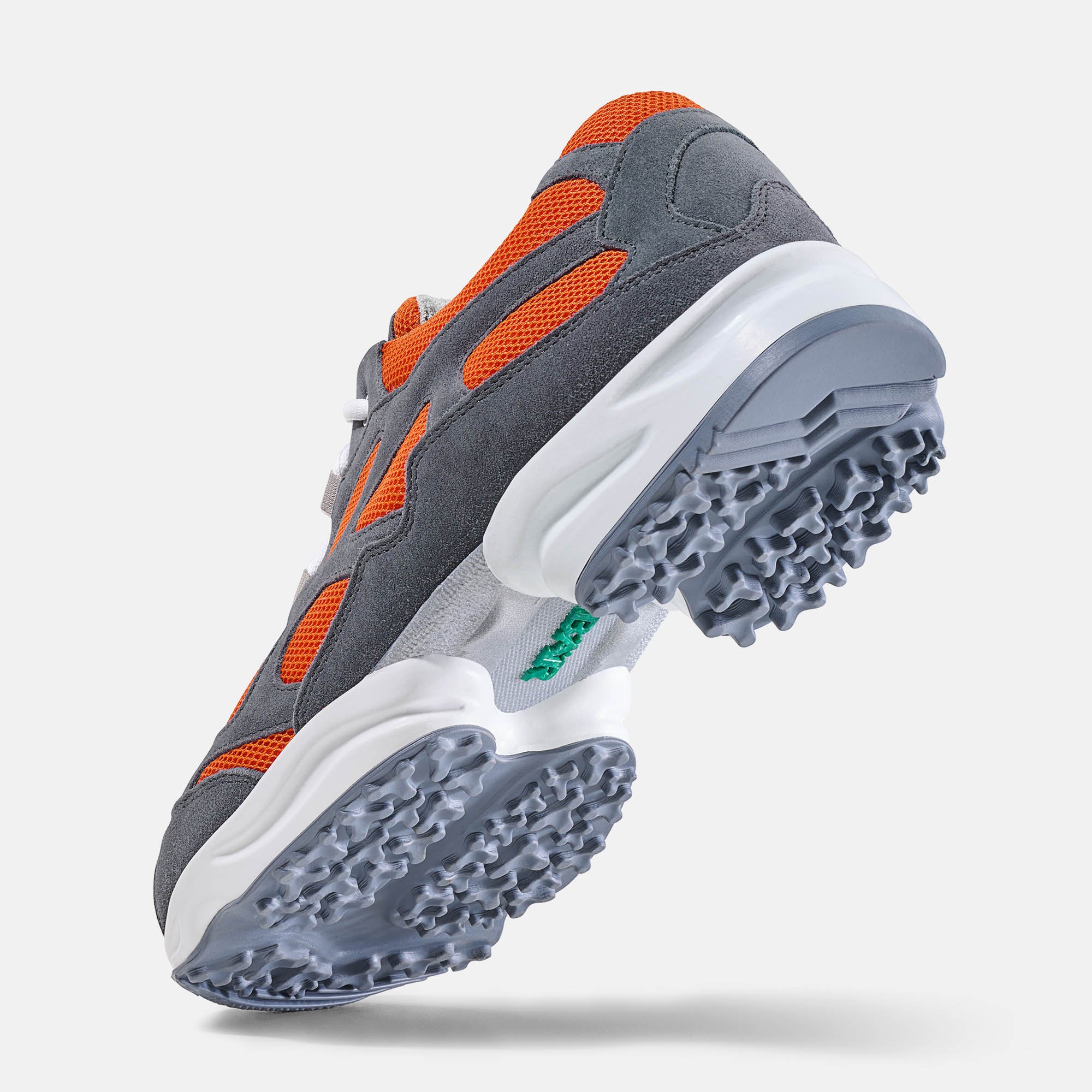 BÄR Schuhe Unisexschuhe High Performance 2.5 in grau/orange aus Rindveloursleder, Textil - Anlass: Laufschuhe (Seitenansicht) BÄR Schuhe Unisexschuhe Laufschuhe High Performance 2.5 grau/orange Rindveloursleder, Textil Seitenansicht