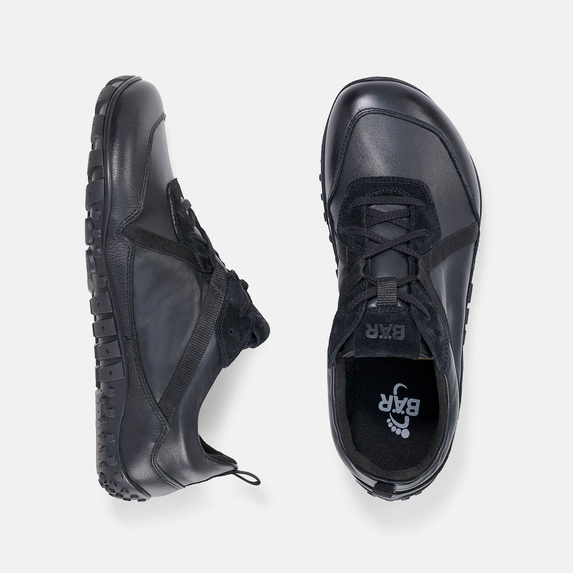 BÄR Schuhe Damenschuhe Junis in schwarz aus Lammnappa, Kalbvelours, Rindnappa - Anlass: Freizeitschuhe (Ansicht von oben) BÄR Schuhe Damenschuhe Freizeitschuhe Junis schwarz Lammnappa, Kalbvelours, Rindnappa Ansicht von oben