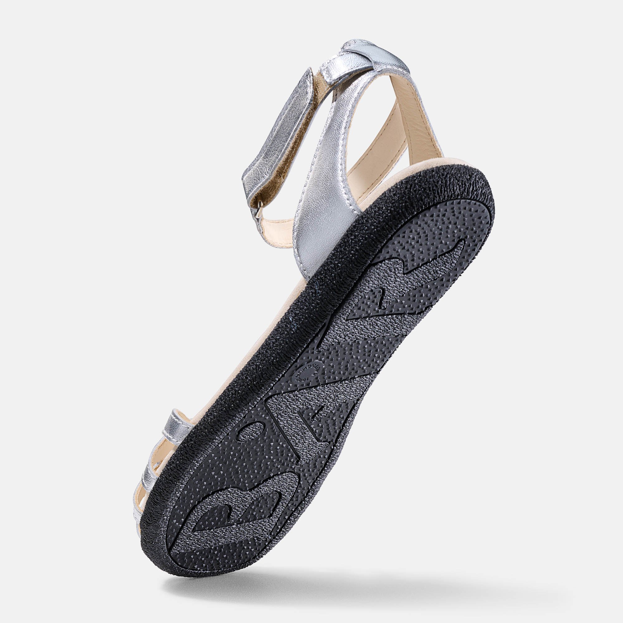 BÄR Schuhe Damenschuhe Alisa in silber aus Lammnappaleder - Anlass: Freizeitschuhe (Seitenansicht) BÄR Schuhe Damenschuhe Freizeitschuhe Alisa silber Lammnappaleder Seitenansicht