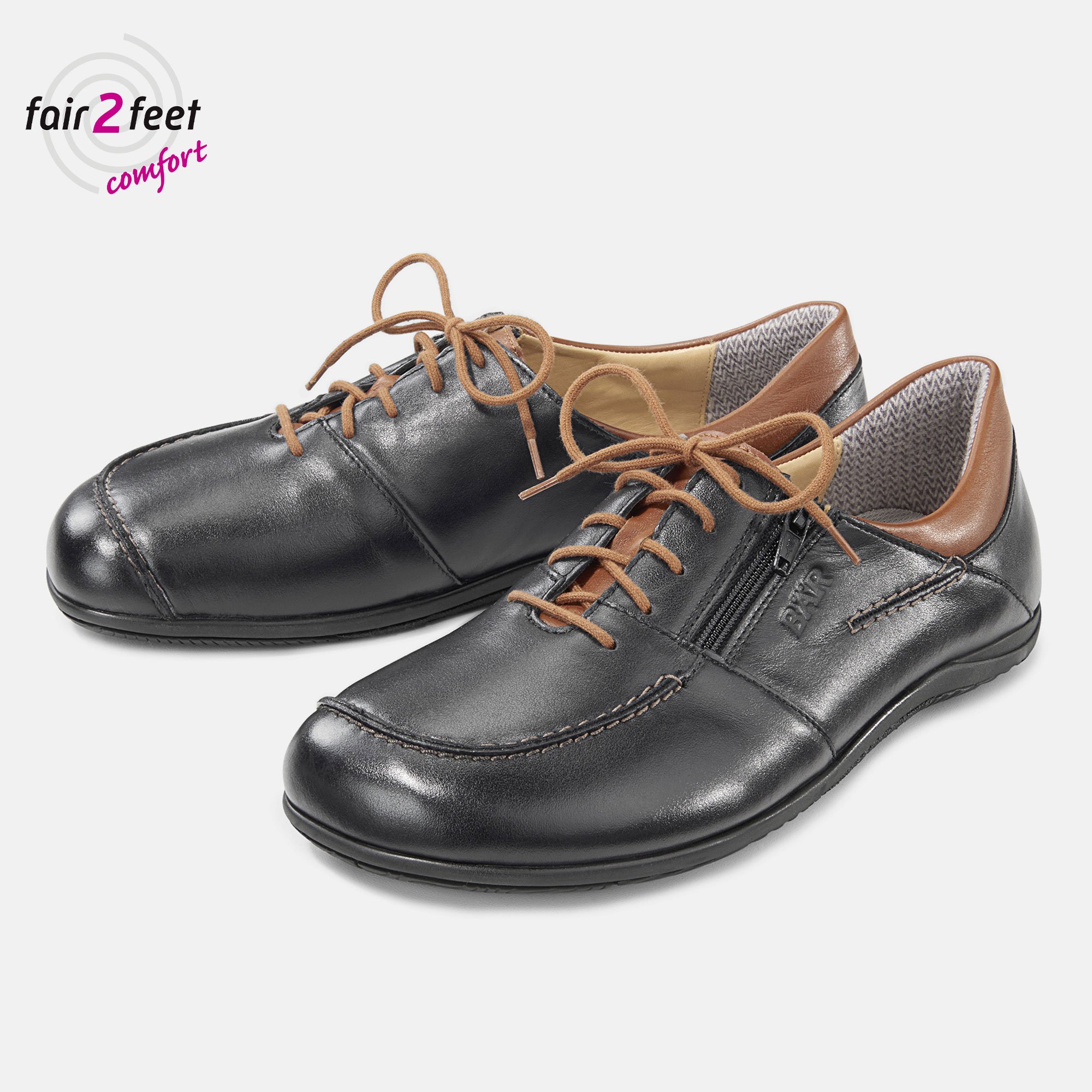 BÄR Schuhe Damenschuhe Jolanda in schwarz/braun aus Kalbnappaleder - Anlass: Freizeitschuhe (Hauptbild) BÄR Schuhe Damenschuhe Freizeitschuhe Jolanda schwarz/braun Kalbnappaleder Hauptbild