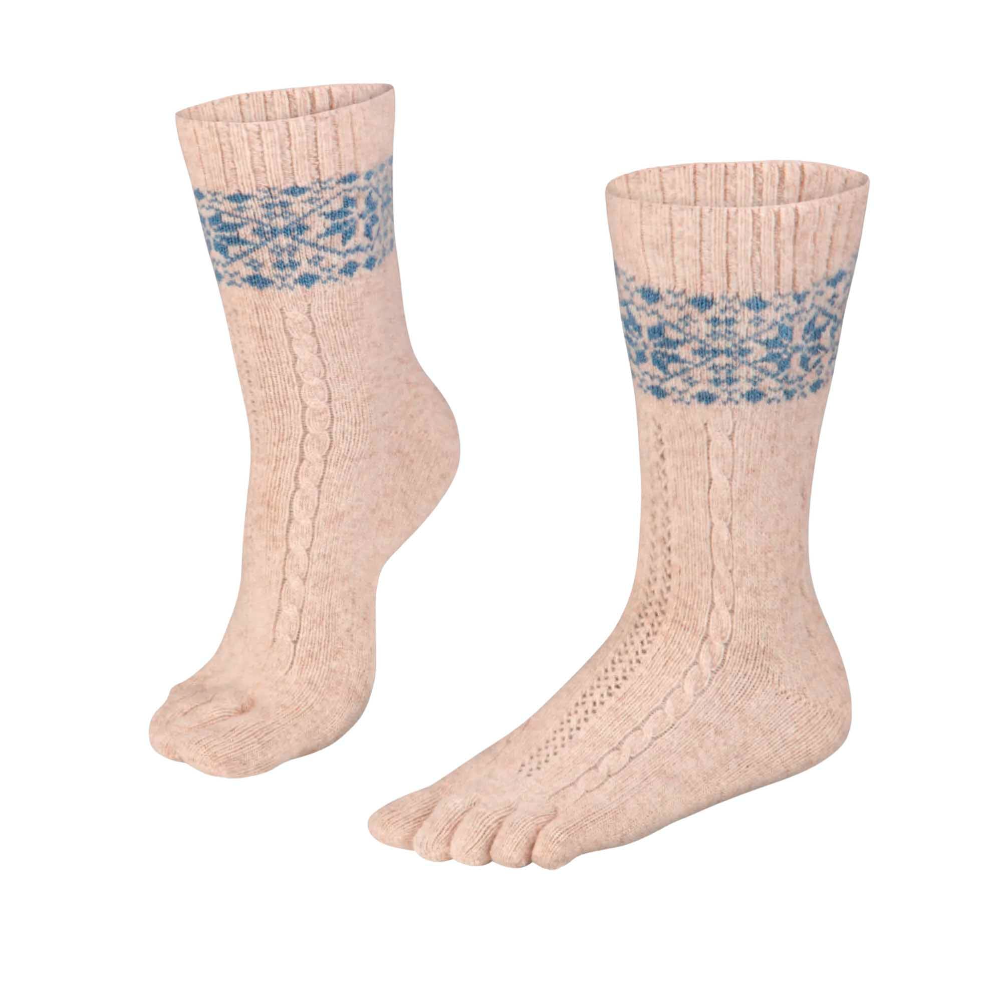 BÄR Schuhe Snowflakes Zehensocken beige/blau Hauptbild