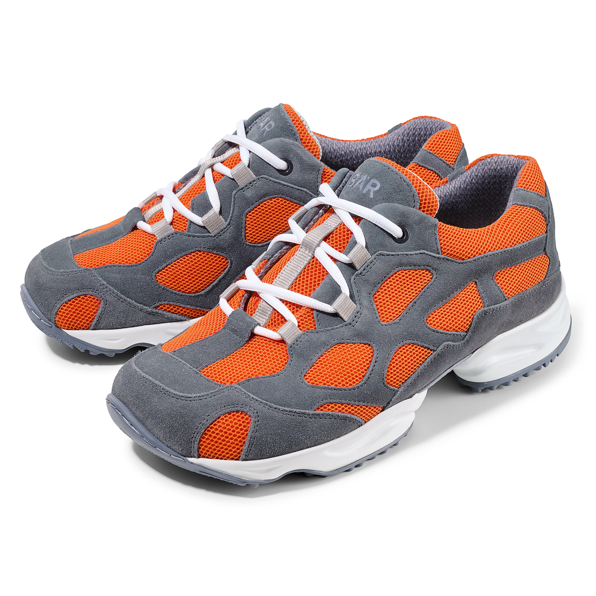 BÄR Schuhe Unisexschuhe High Performance 2.5 in grau/orange aus Rindveloursleder, Textil - Anlass: Laufschuhe (Hauptbild) BÄR Schuhe Unisexschuhe Laufschuhe High Performance 2.5 grau/orange Rindveloursleder, Textil Hauptbild