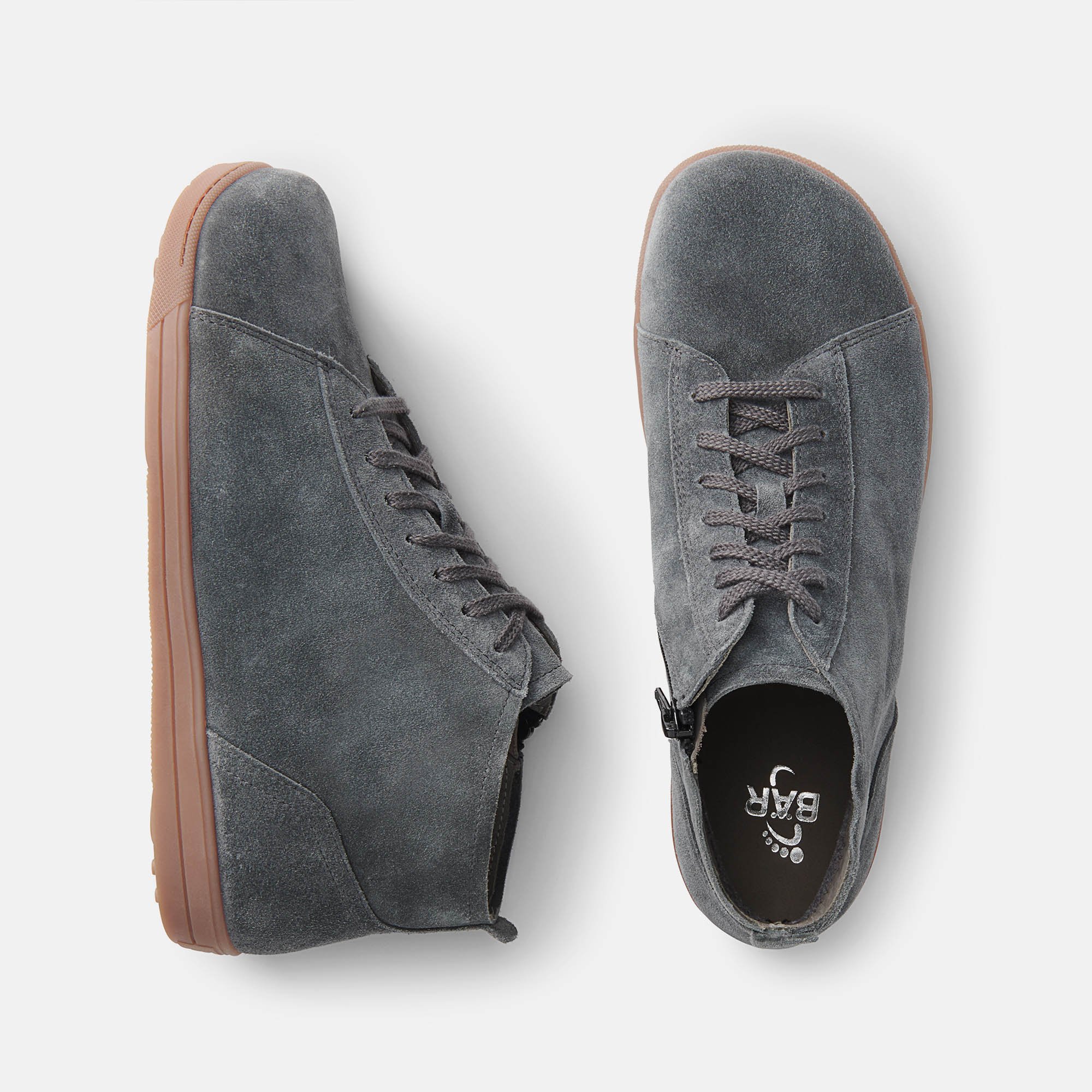 BÄR Schuhe Damenschuhe Alltag Anne grau Kalbveloursleder Ansicht von oben