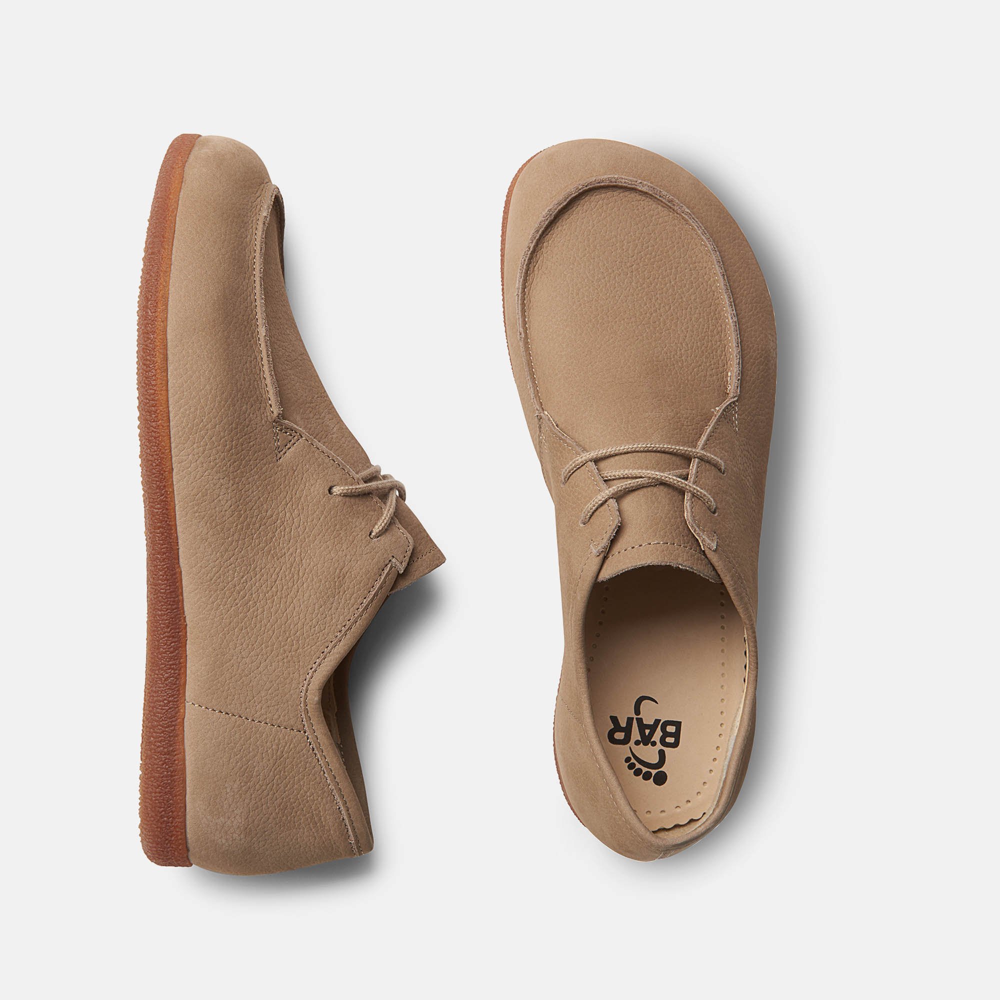 BÄR Schuhe Damenschuhe Johanna in toffee aus Kalbnubukleder - Anlass: Freizeitschuhe (Ansicht von oben) BÄR Schuhe Damenschuhe Freizeitschuhe Johanna toffee Kalbnubukleder Ansicht von oben