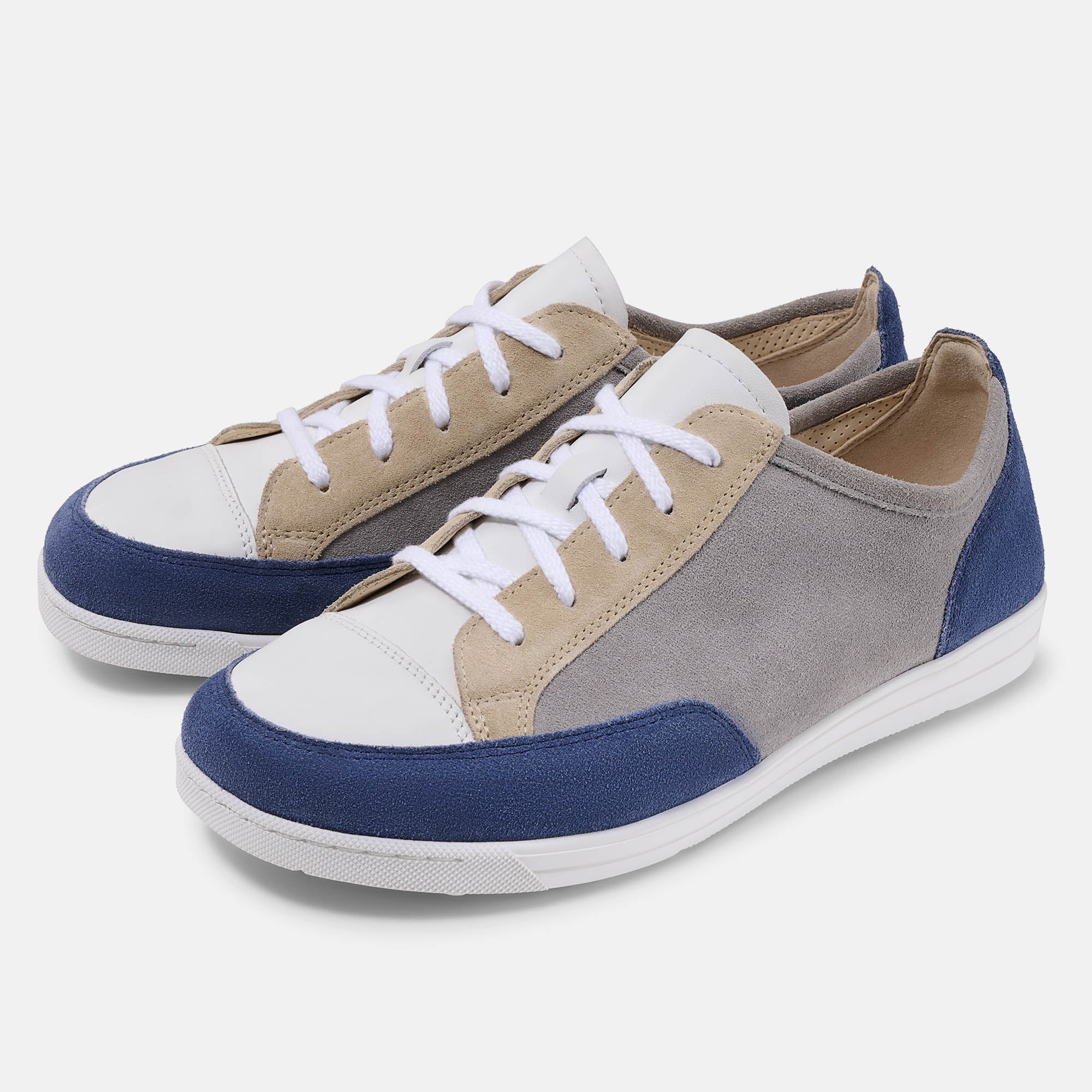 BÄR Schuhe Damenschuhe Alltag Emma 2.0 blau/weiß Kalbnappaleder, Kalbveloursleder Hauptbild