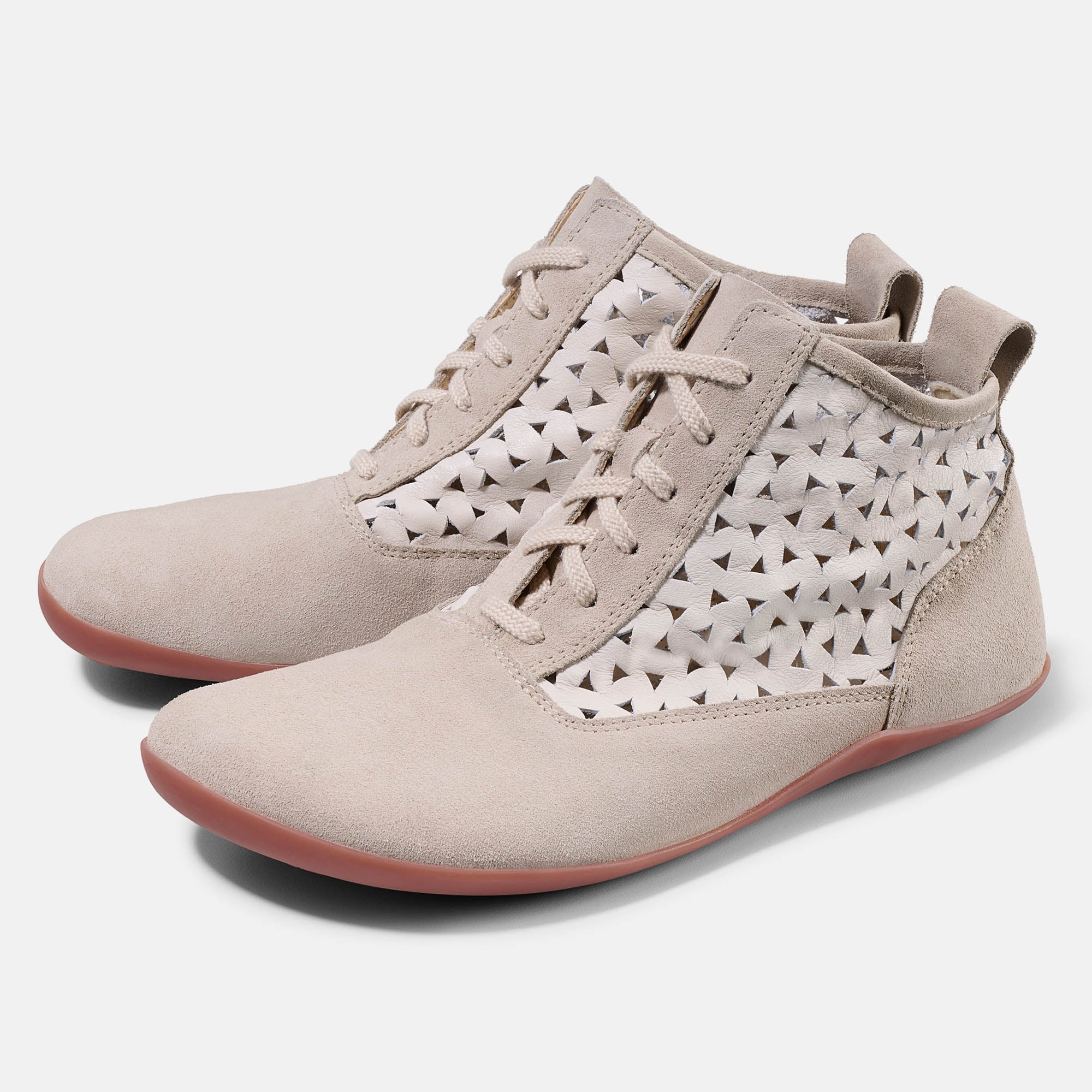 Blair, Stiefeletten, Damen, 100% Zehenfreiheit, Bequeme Schuhe von BÄR Schuhe, Farbe: sand, Rindnappaleder, Kalbveloursleder