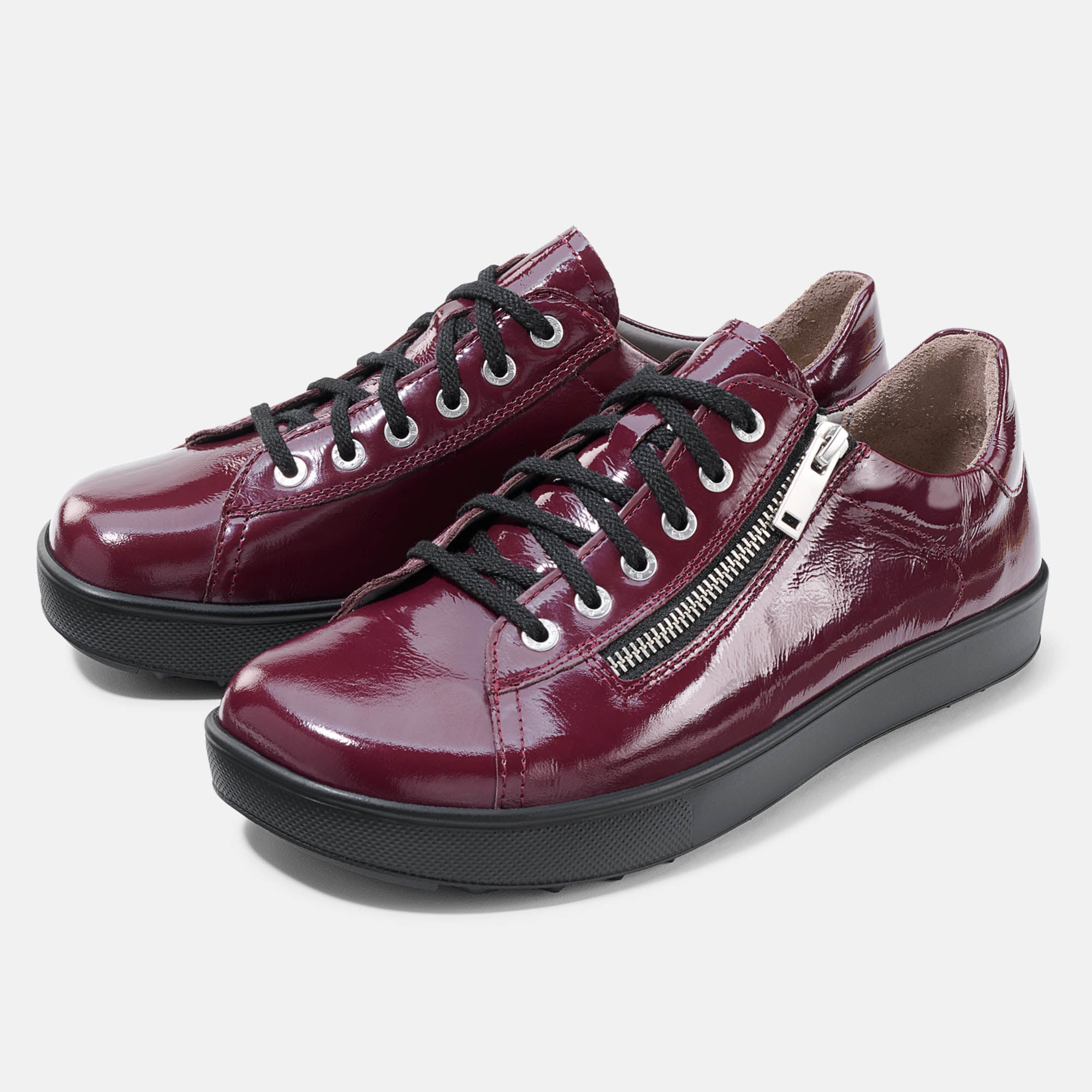 Margot, Schnürschuhe, Damen, 100% Zehenfreiheit, Bequeme Schuhe von BÄR Schuhe, Farbe: bordeaux, Kalblackleder