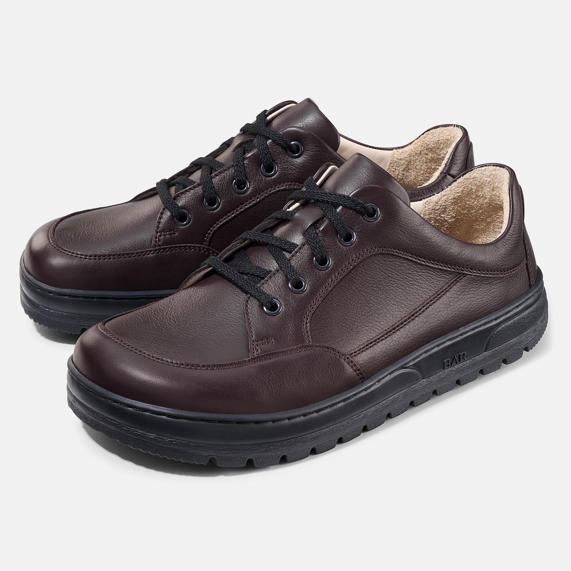 Tobago, Schnürschuhe, male, 100% Zehenfreiheit, Bequeme Schuhe von BÄR Schuhe, Farbe: dunkelbraun, Yakleder