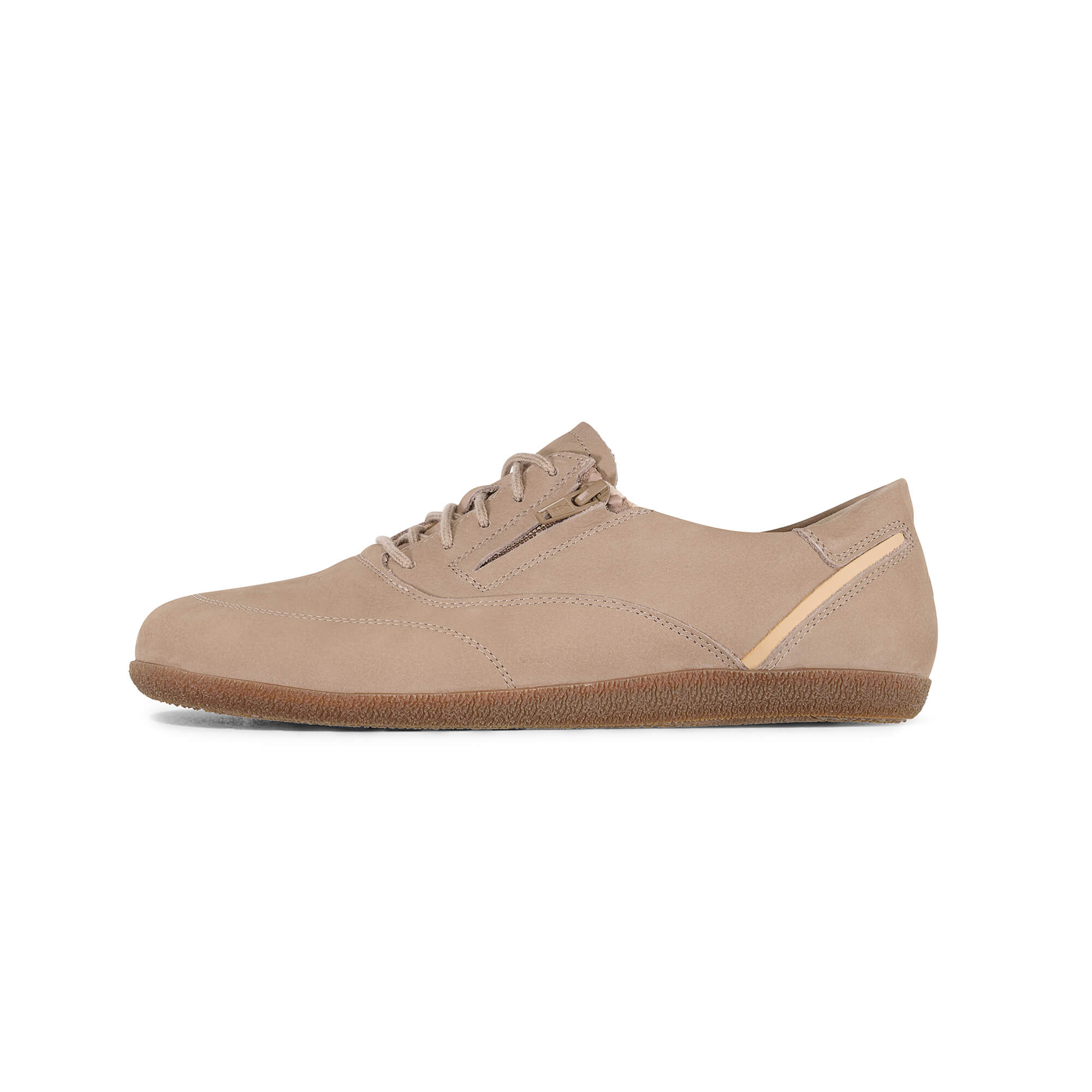 Clea, Schnürschuhe, Damen, 100% Zehenfreiheit, Bequeme Schuhe von BÄR Schuhe, Farbe: taupe, Kalbnubuk, Lammnappa