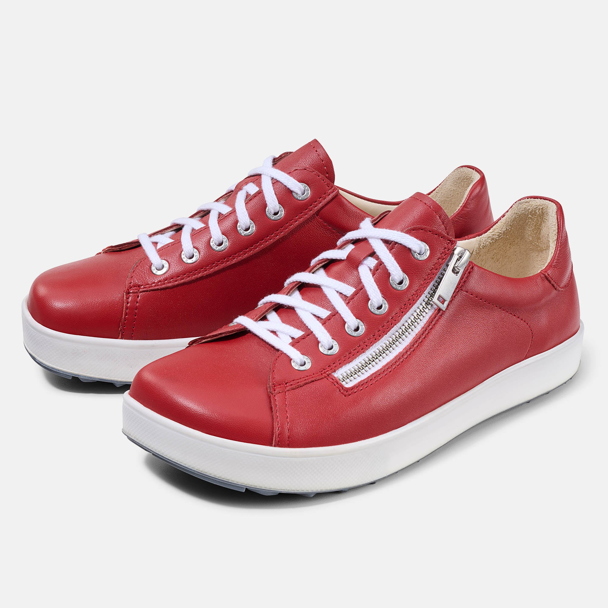 Margot, Schnürschuhe, Damen, 100% Zehenfreiheit, Bequeme Schuhe von BÄR Schuhe, Farbe: rot, Lammnappaleder