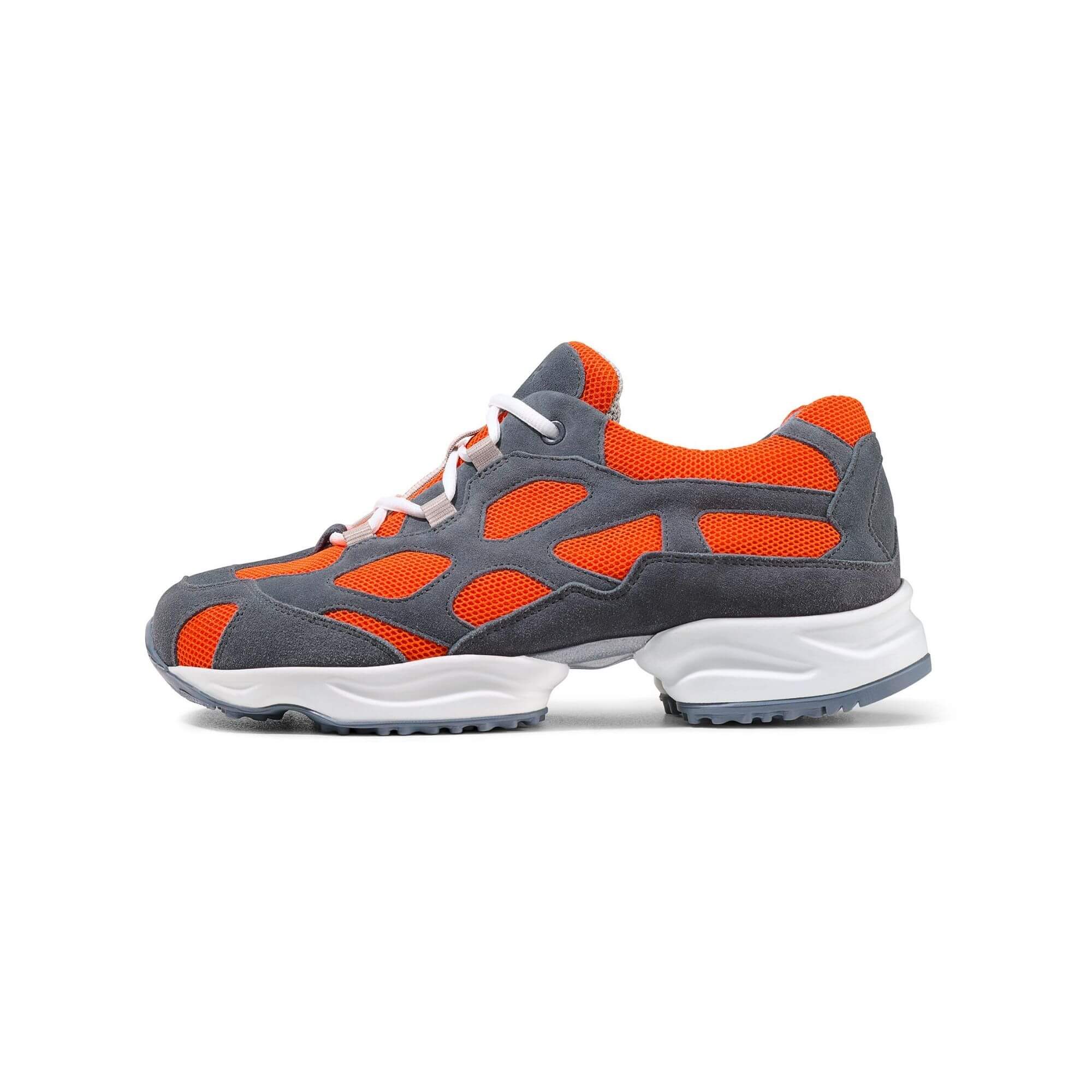 High Performance 2.5, Sportschuhe, Unisex, 100% Zehenfreiheit, Bequeme Schuhe von BÄR Schuhe, Farbe: grau/orange, Rindveloursleder, Textil