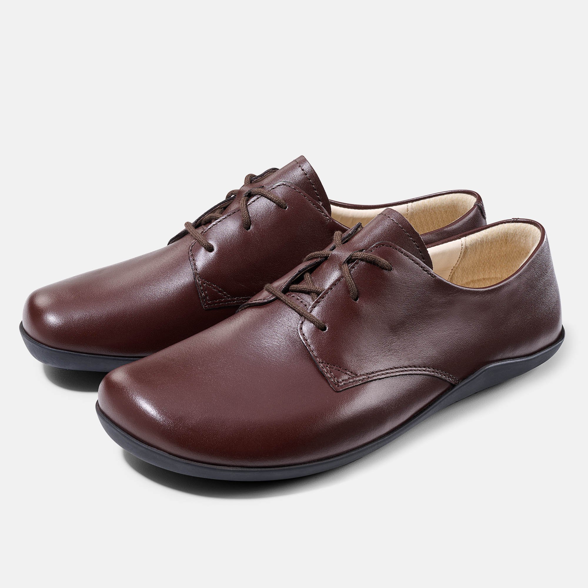 Blake, Schnürschuhe, male, 100% Zehenfreiheit, Bequeme Schuhe von BÄR Schuhe, Farbe: dunkelbraun, Rindnappaleder