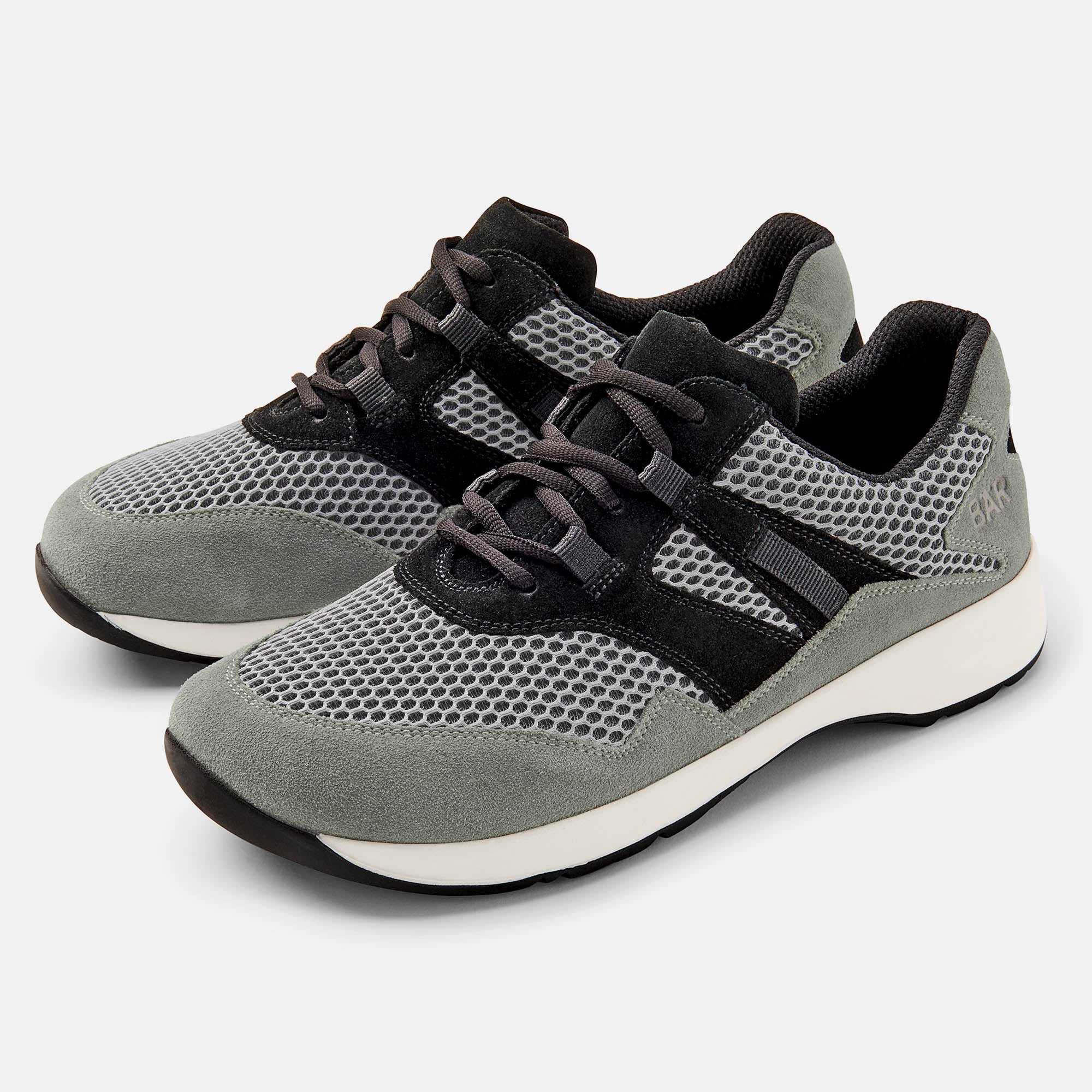 Easyrun, Sportschuhe, Unisex, 100% Zehenfreiheit, Bequeme Schuhe von BÄR Schuhe, Farbe: grau/schwarz, Rindveloursleder, Textil