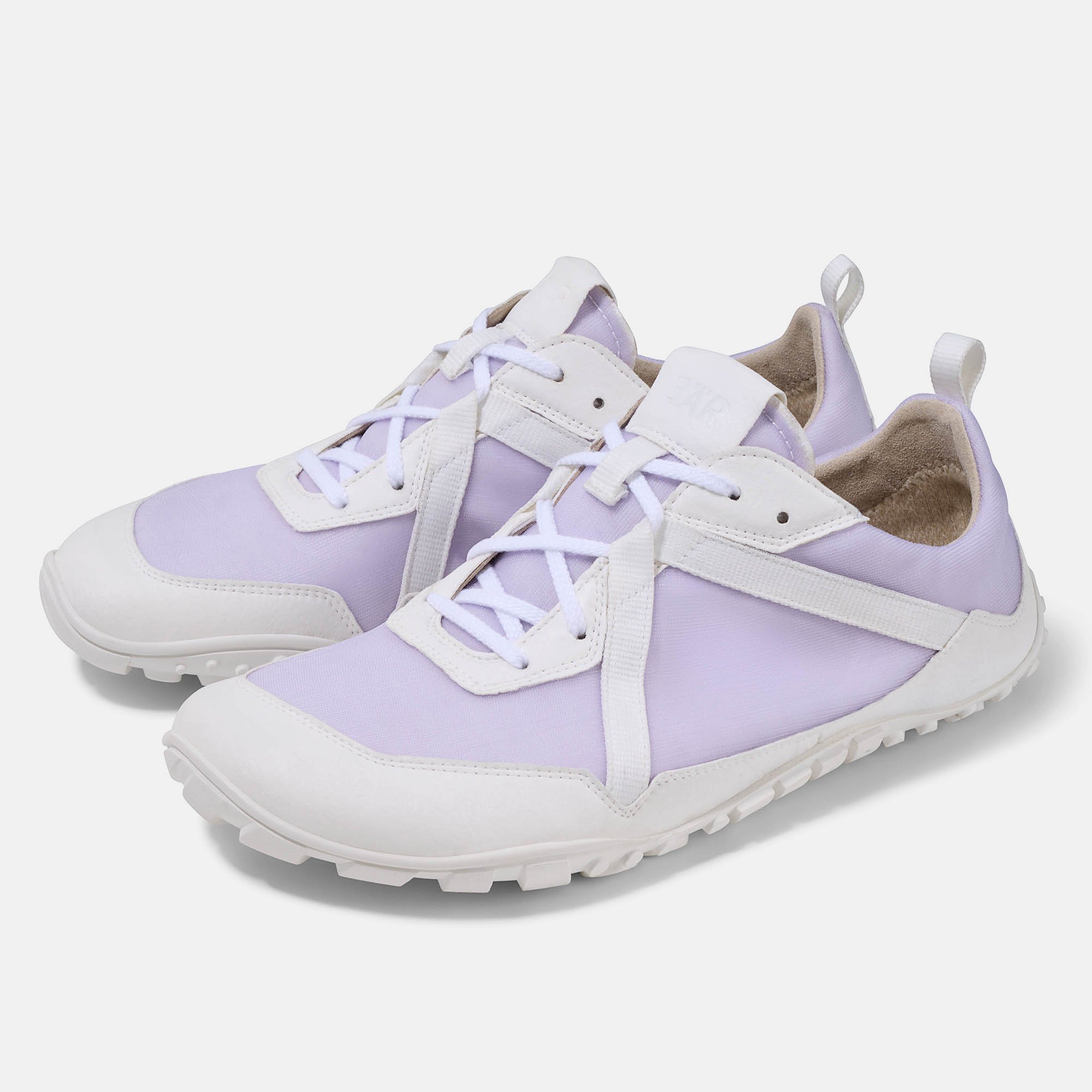 Junis Tex, Sportschuhe, Damen, 100% Zehenfreiheit, Bequeme Schuhe von BÄR Schuhe, Farbe: weiß/flieder, Textil