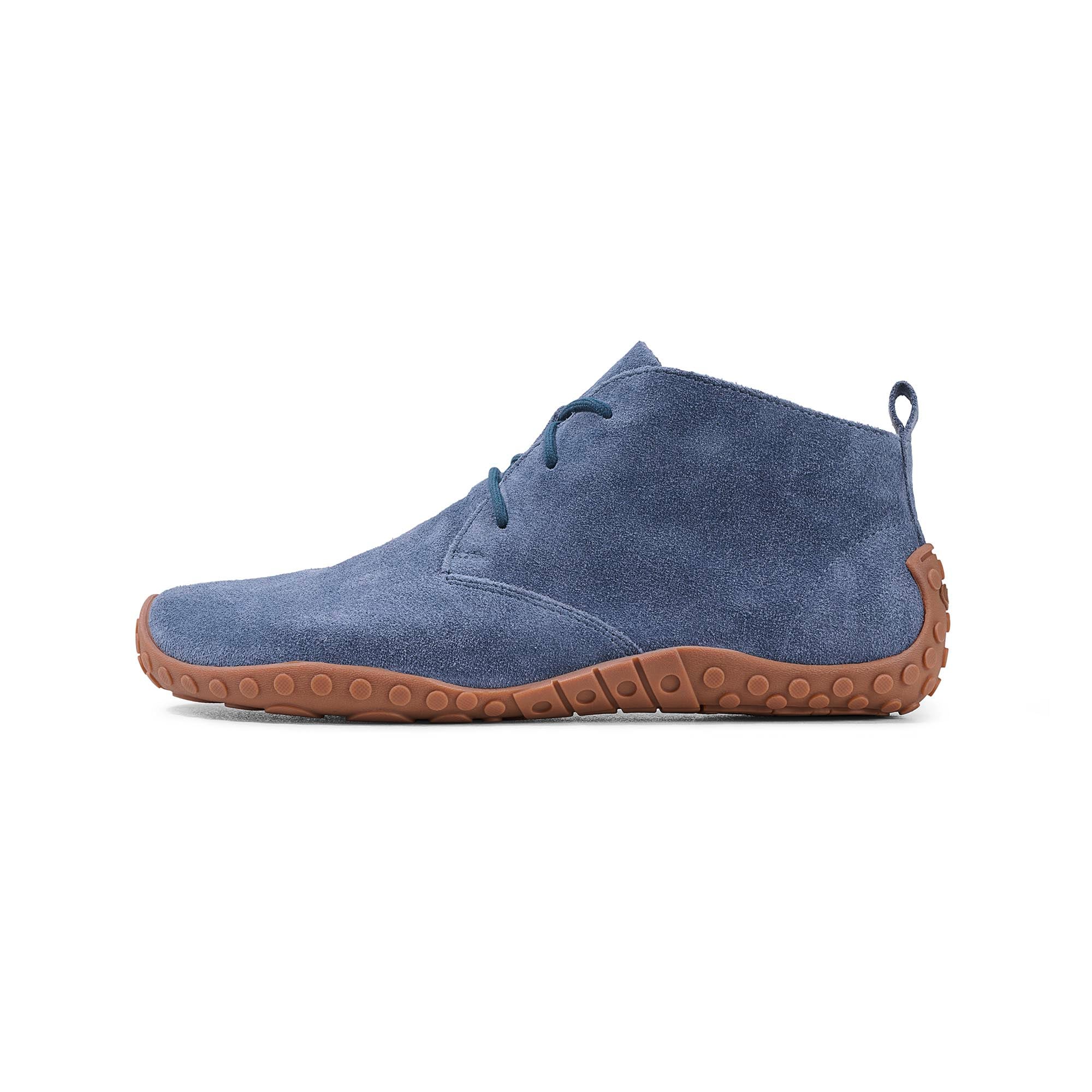 Jaden 2.0, Schnürschuhe, male, 100% Zehenfreiheit, Bequeme Schuhe von BÄR Schuhe, Farbe: jeans, Rindveloursleder