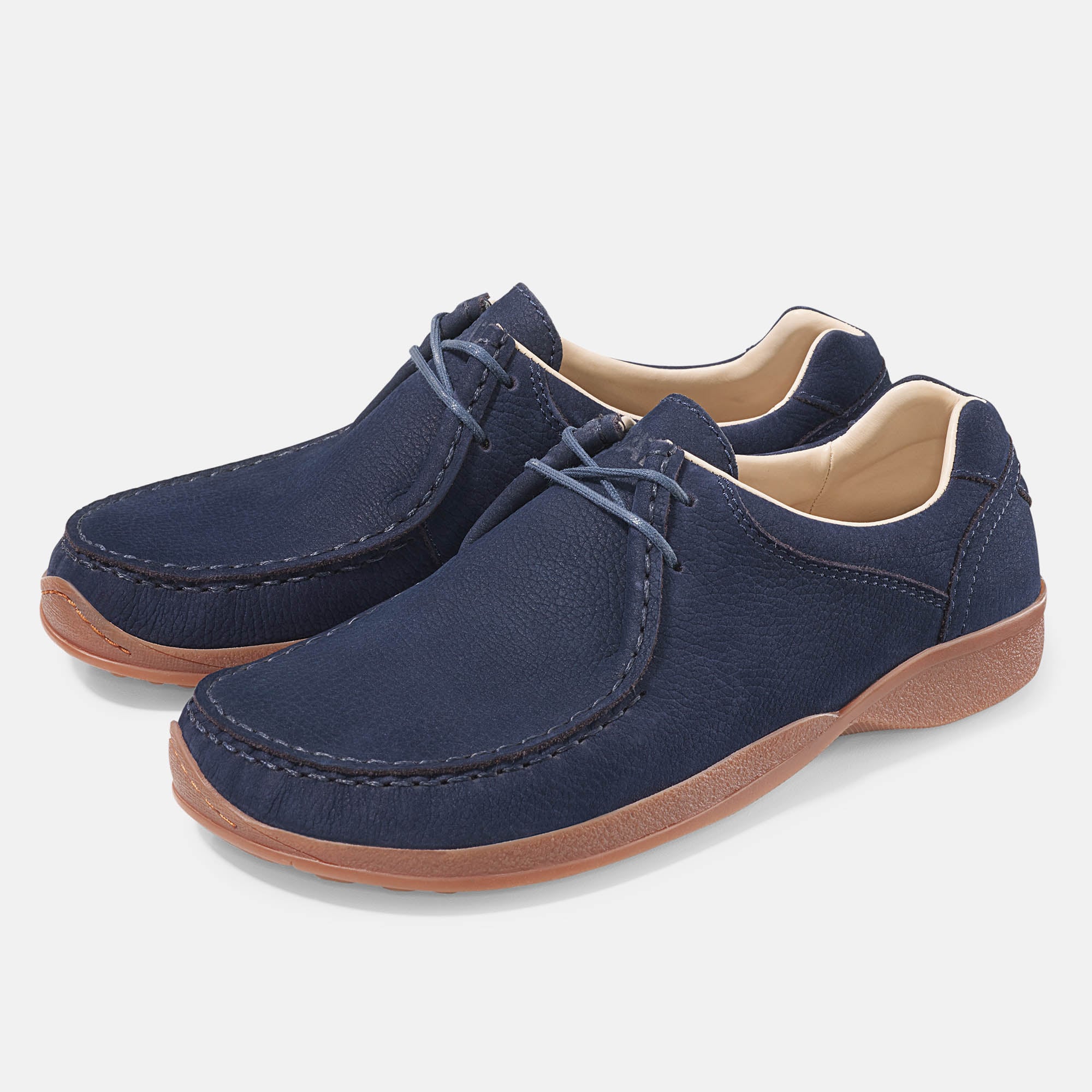 Agnello, Schnürschuhe, male, 100% Zehenfreiheit, Bequeme Schuhe von BÄR Schuhe, Farbe: dunkelblau, Rindnubukleder